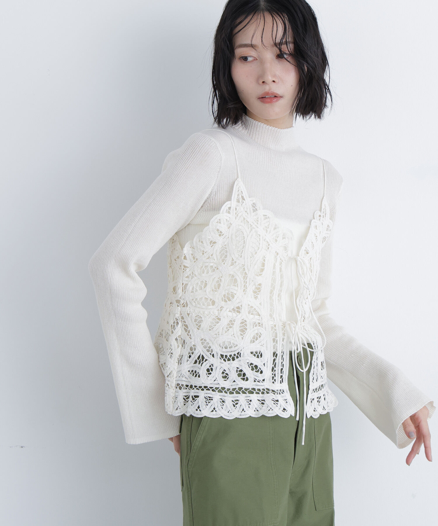  「〈N.〉シアーリブニット」|ニット・セーター|