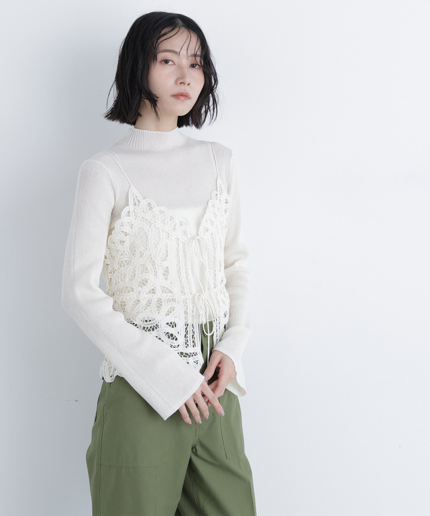  「〈N.〉シアーリブニット」|ニット・セーター|