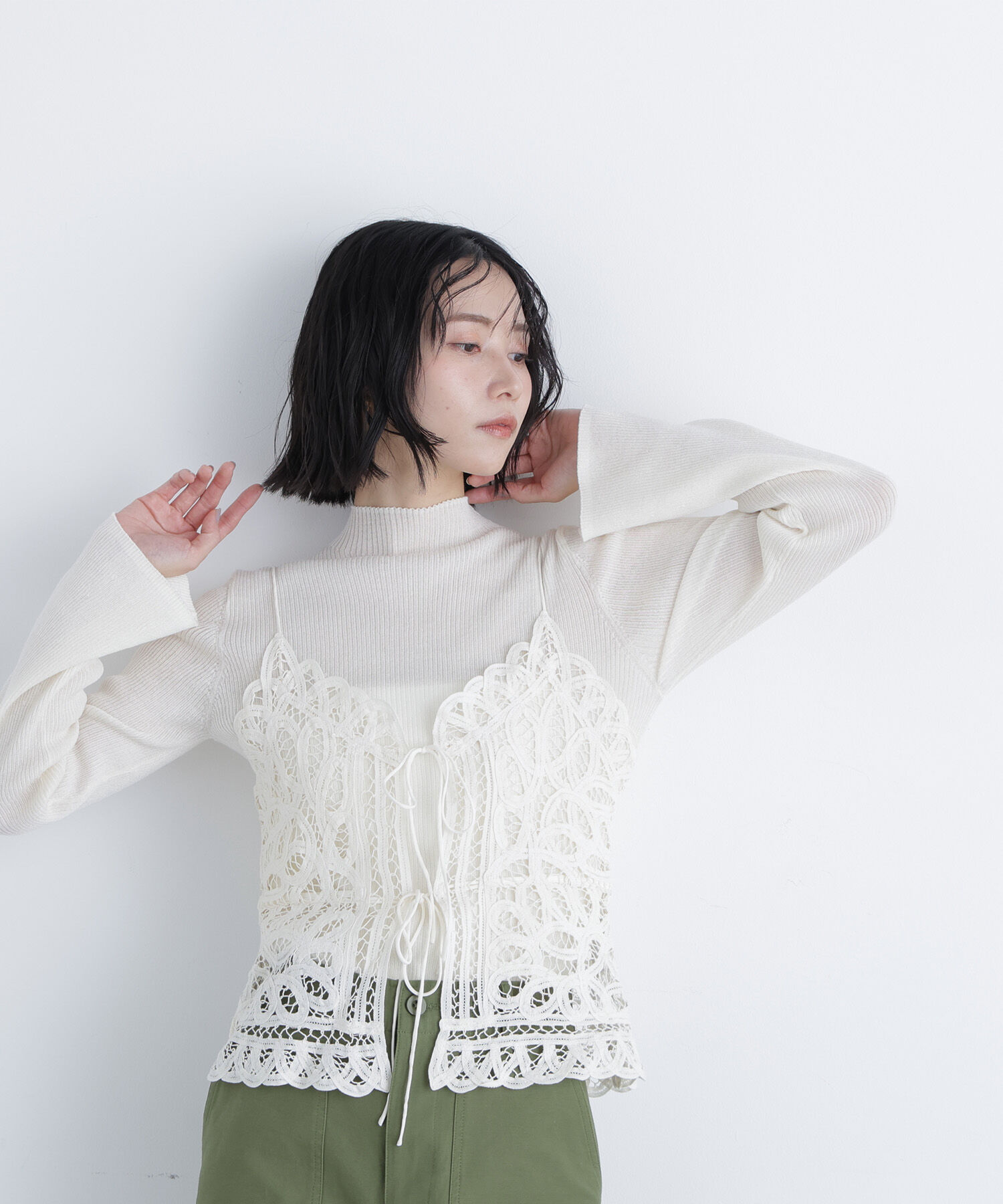  「〈N.〉シアーリブニット」|ニット・セーター|