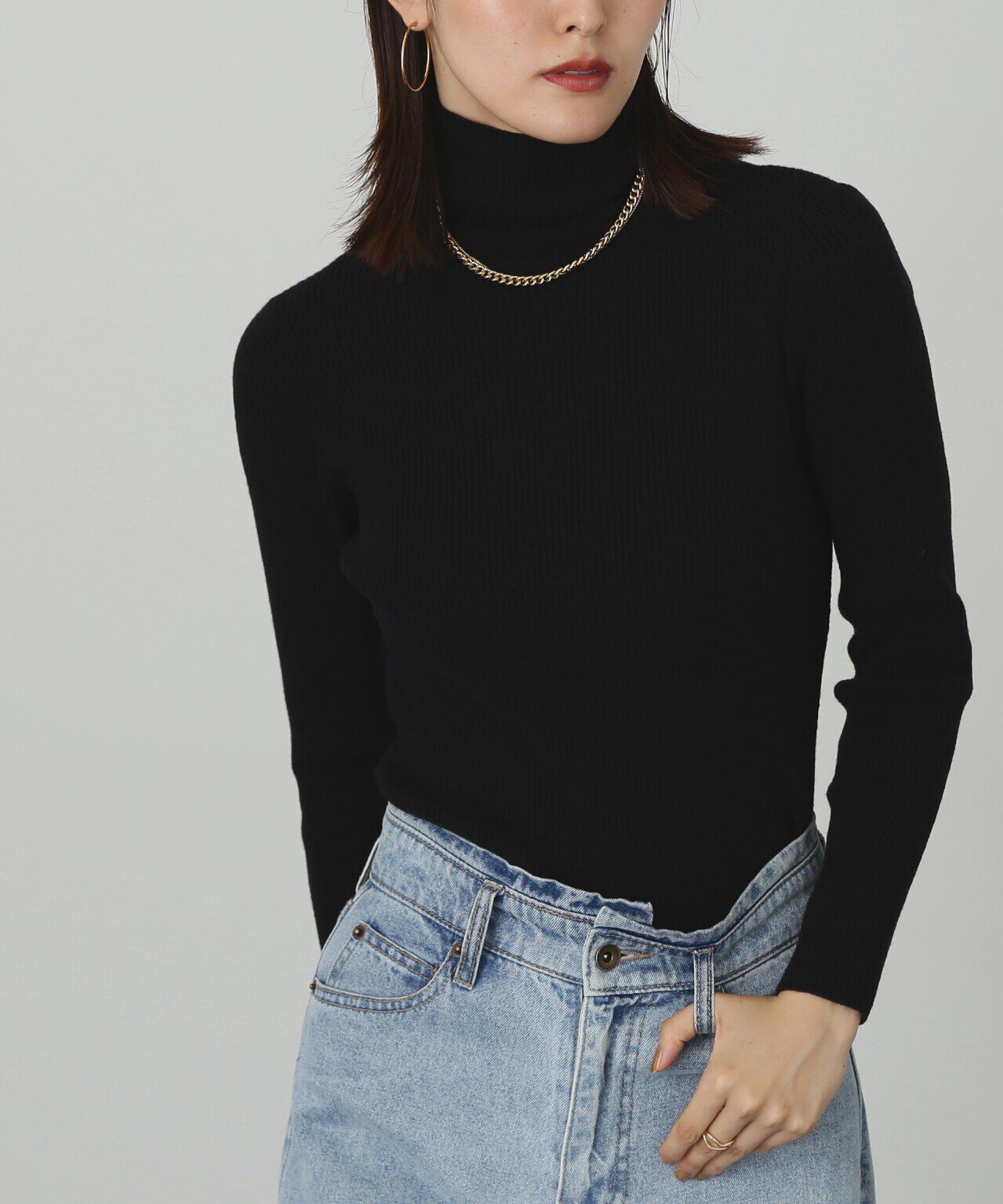  「タートルネックリブニット」|ニット・セーター|