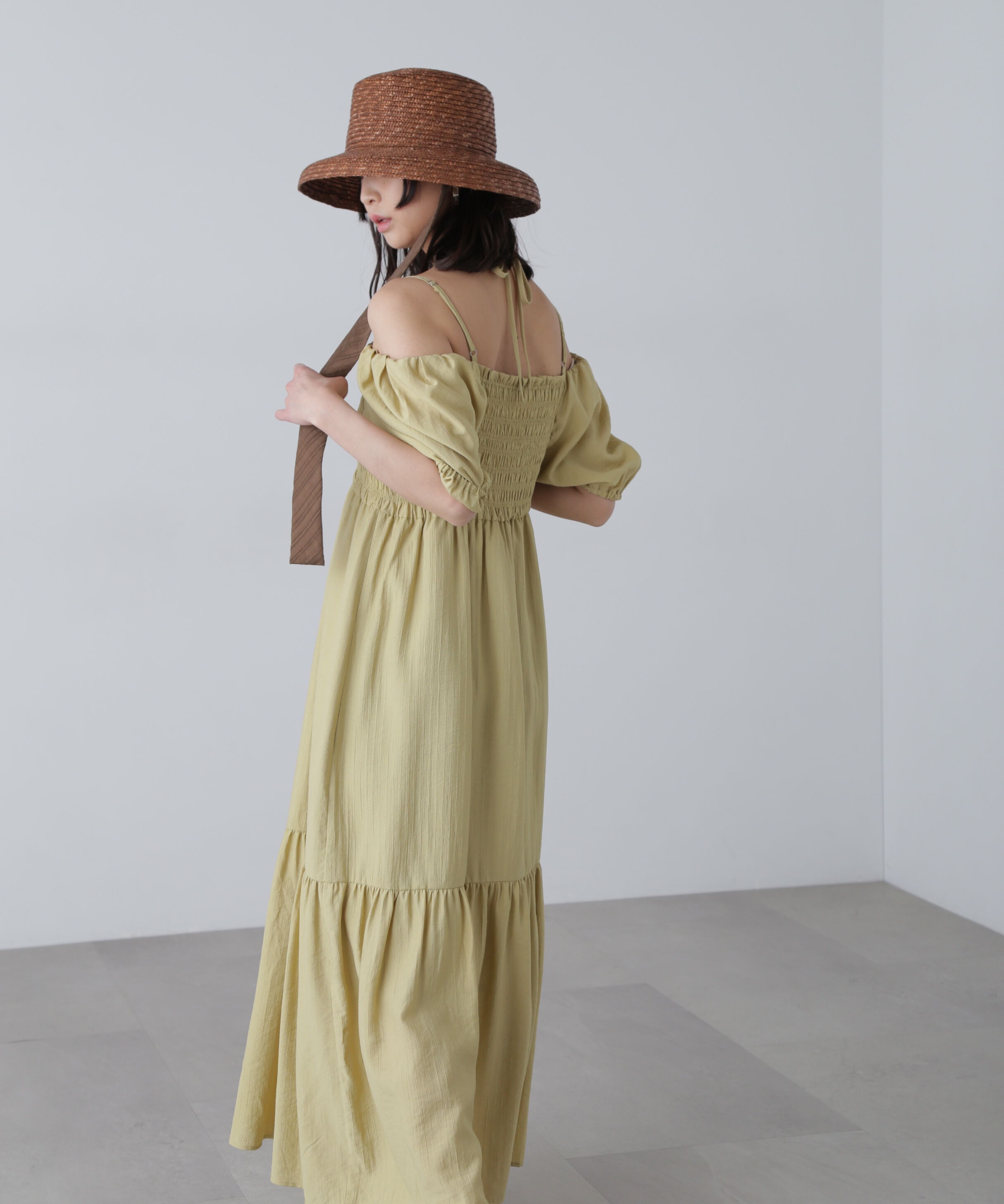  「シャーリング２ＷＡＹオフショルワンピース」|ワンピース|