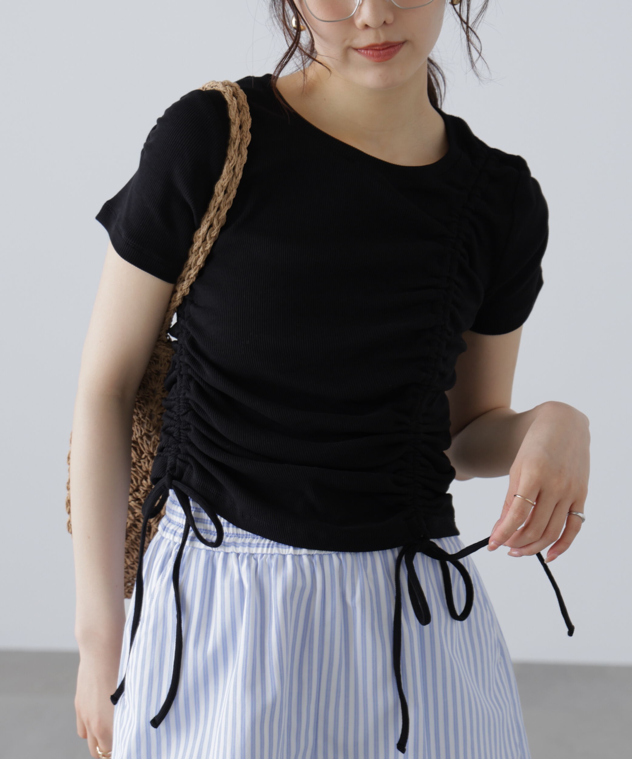  「アシメドロストリブカットソー」|Tシャツ・カットソー|