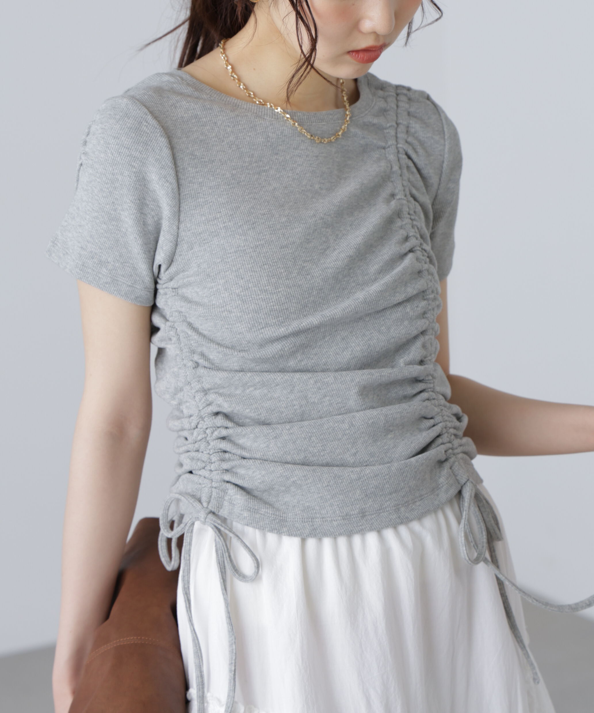  「アシメドロストリブカットソー」|Tシャツ・カットソー|