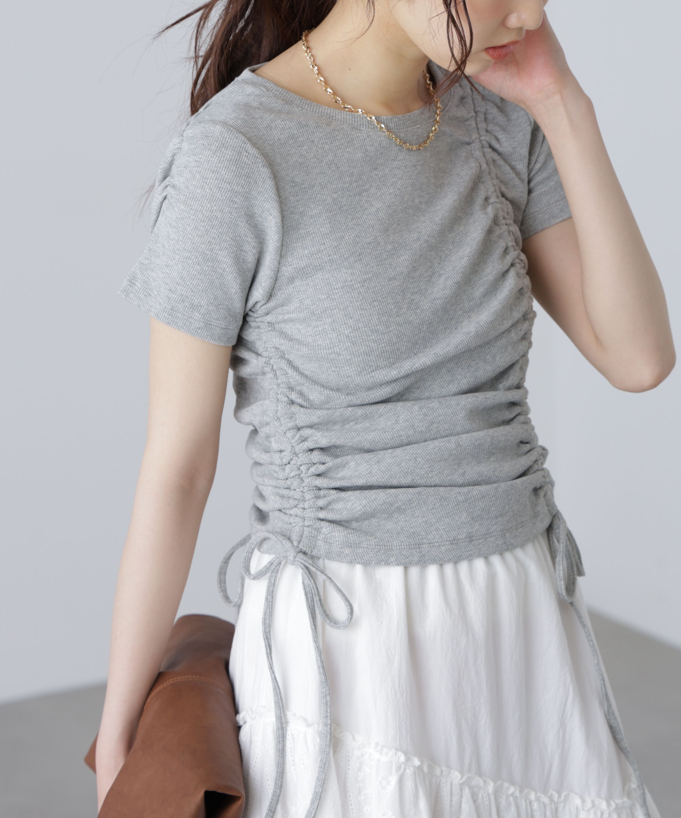  「アシメドロストリブカットソー」|Tシャツ・カットソー|