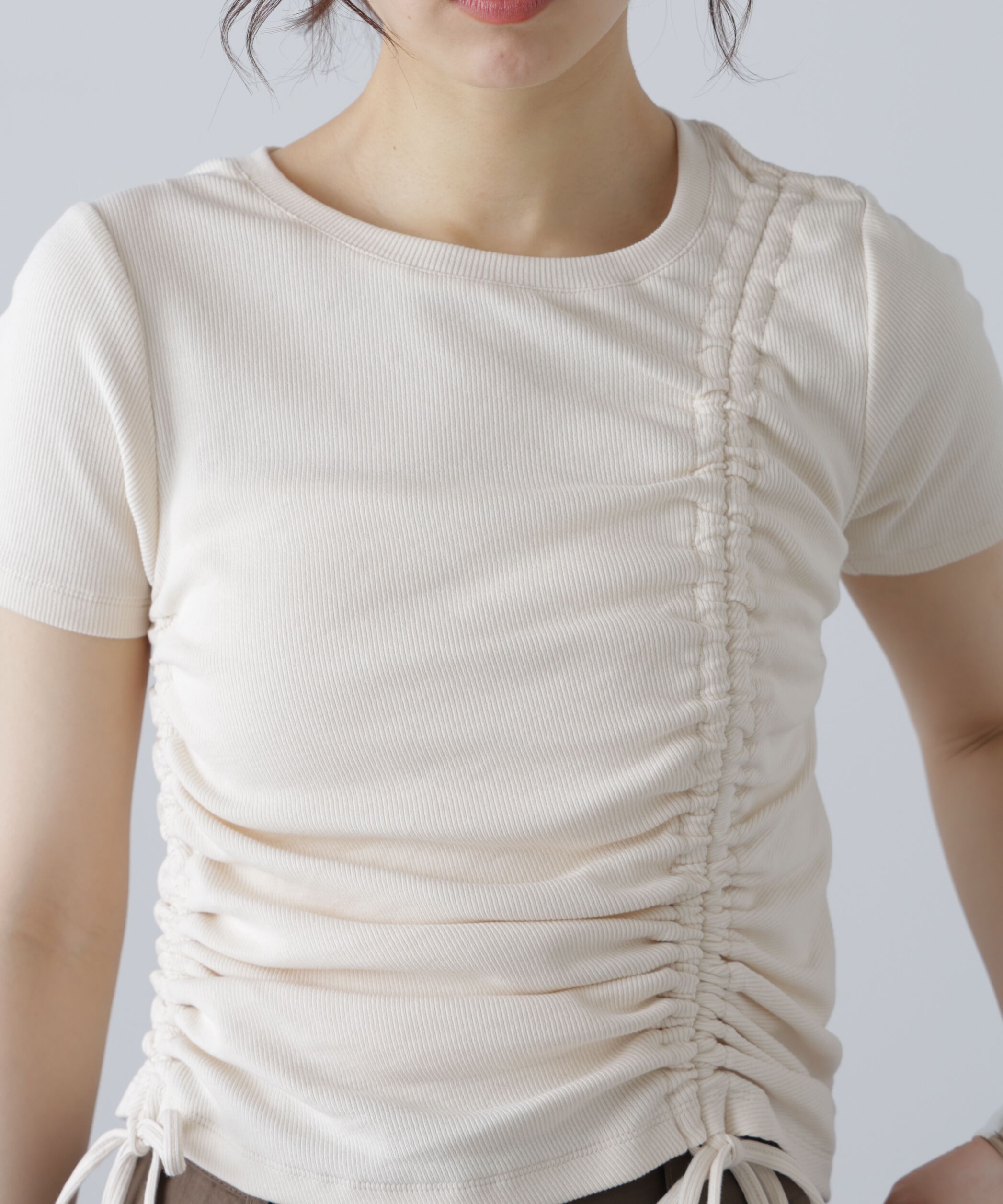  「アシメドロストリブカットソー」|Tシャツ・カットソー|