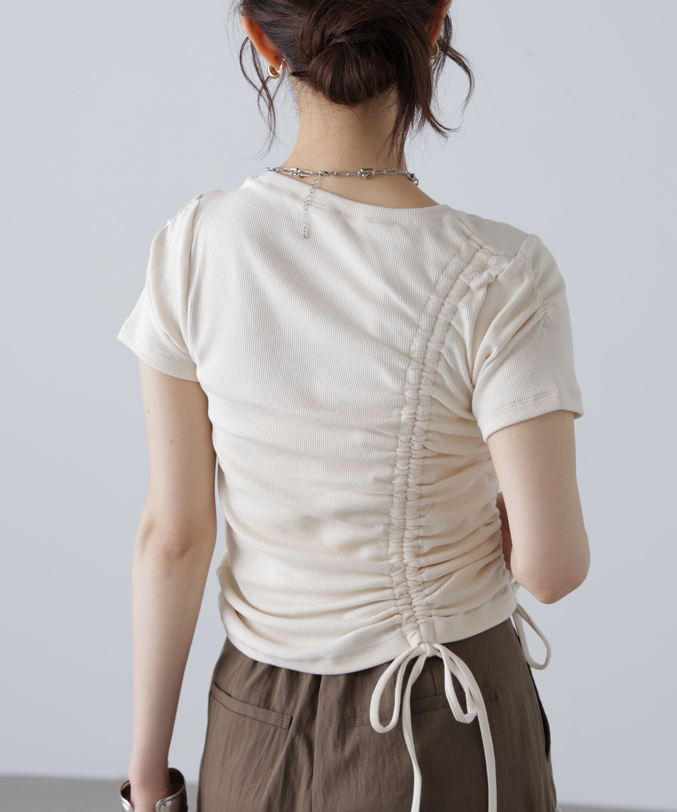  「アシメドロストリブカットソー」|Tシャツ・カットソー|