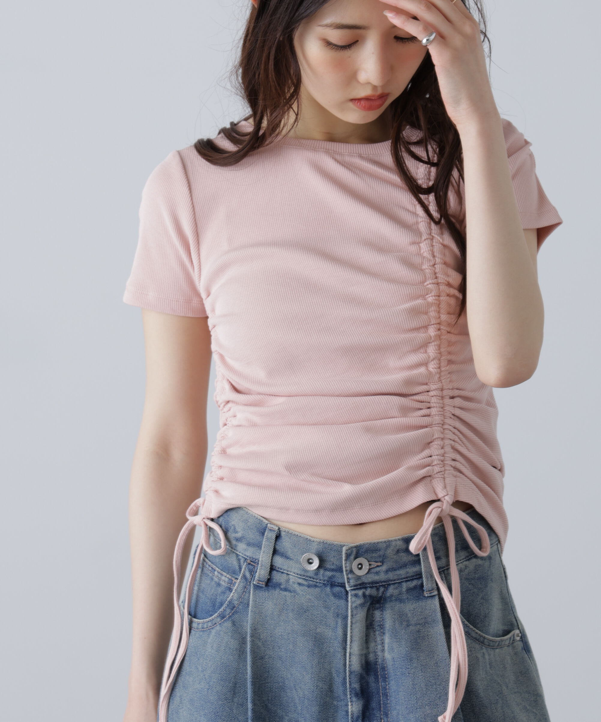  「アシメドロストリブカットソー」|Tシャツ・カットソー|