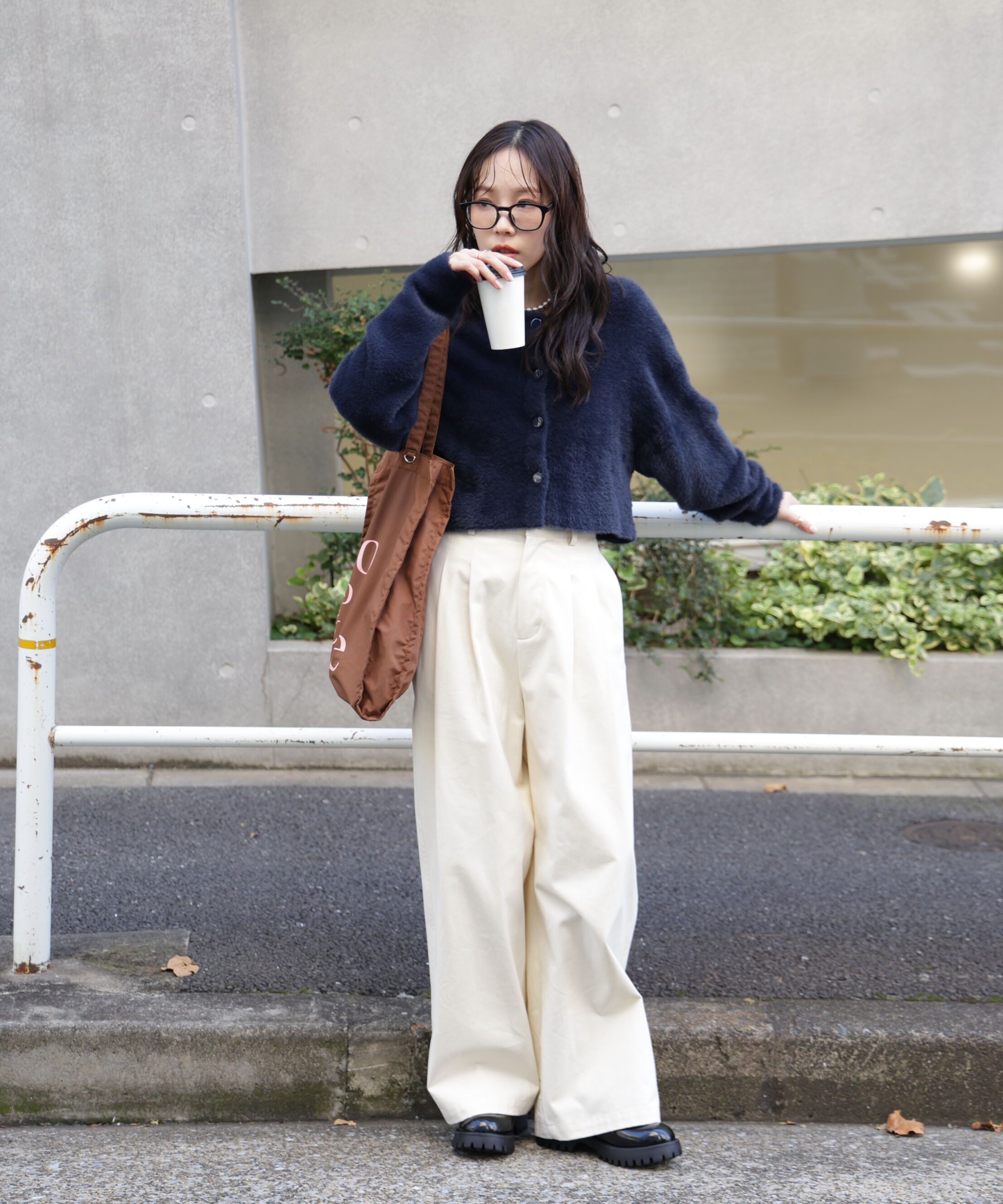  「前後2wayショートシャギー短丈ニット」|ニット・セーター|