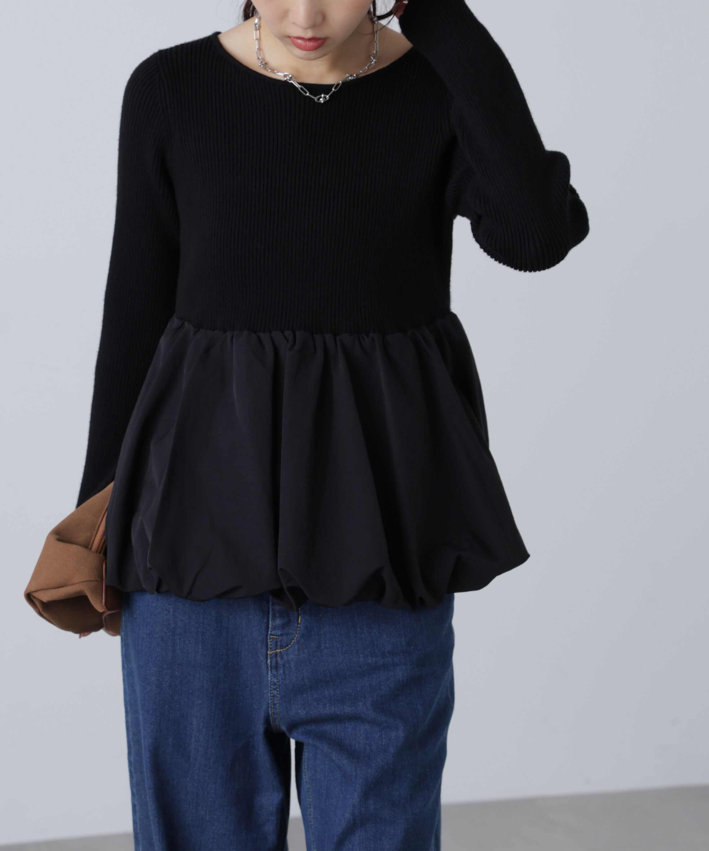  「ペプラムバルーンニット」|ニット・セーター|