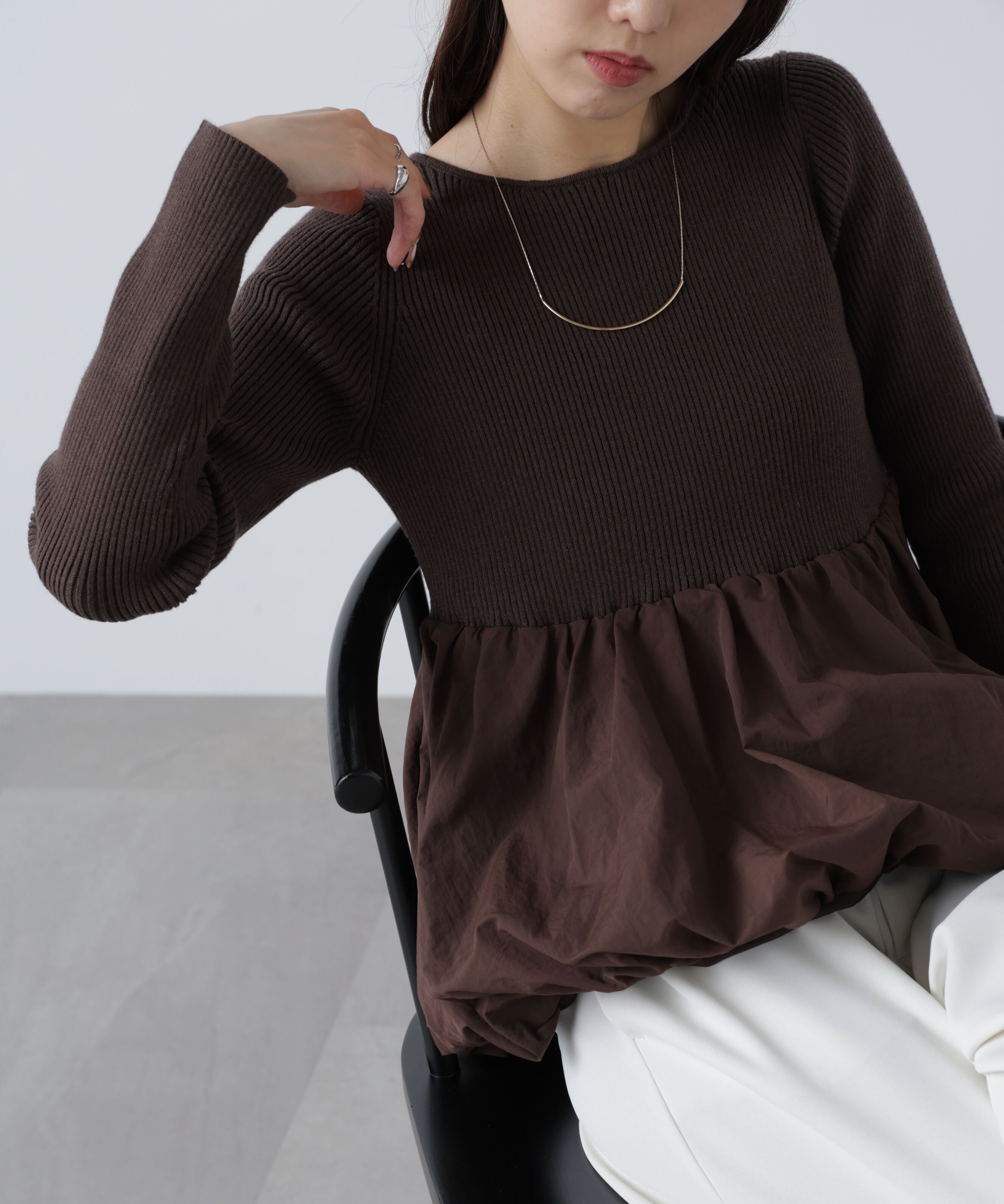  「ペプラムバルーンニット」|ニット・セーター|