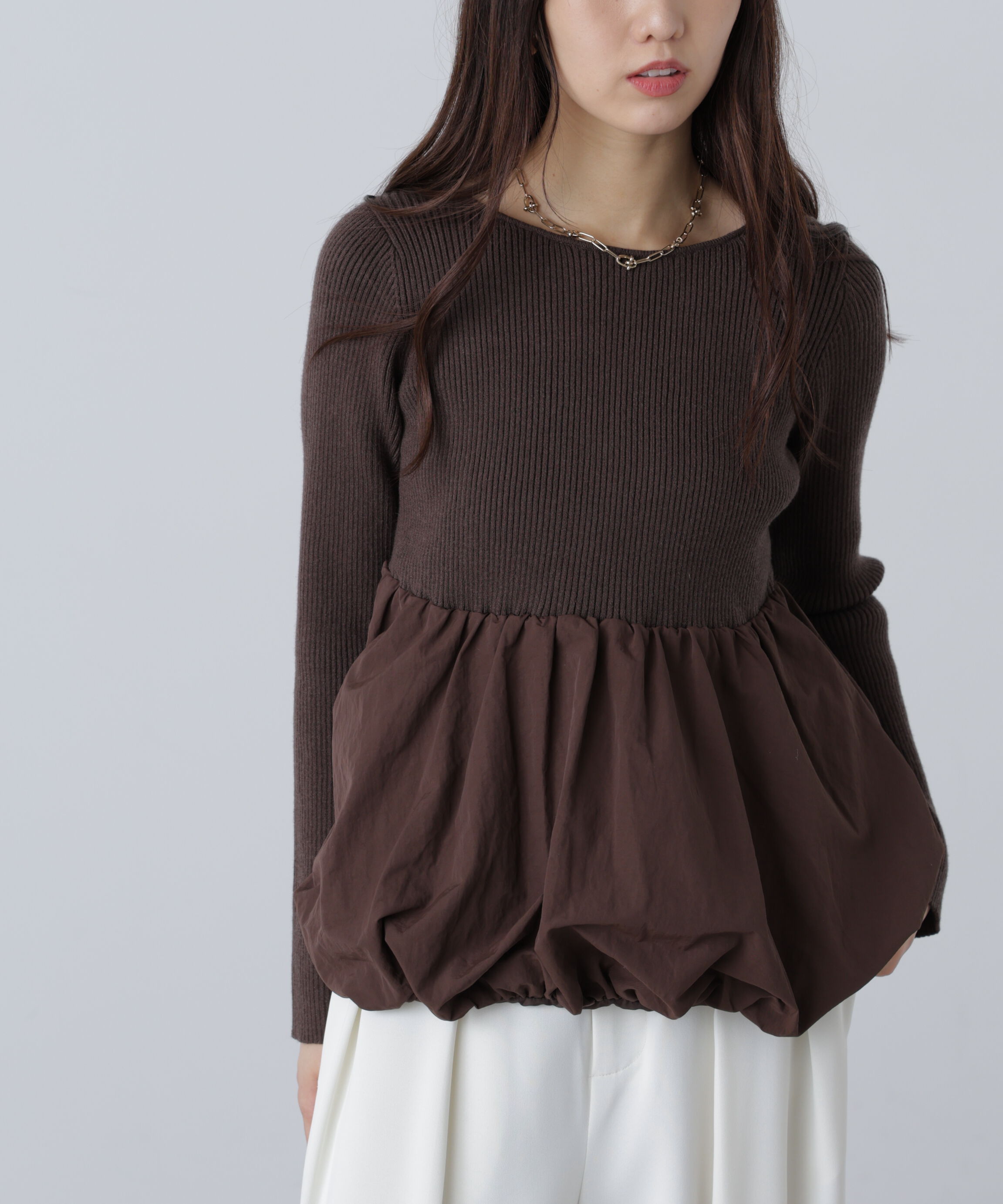  「ペプラムバルーンニット」|ニット・セーター|