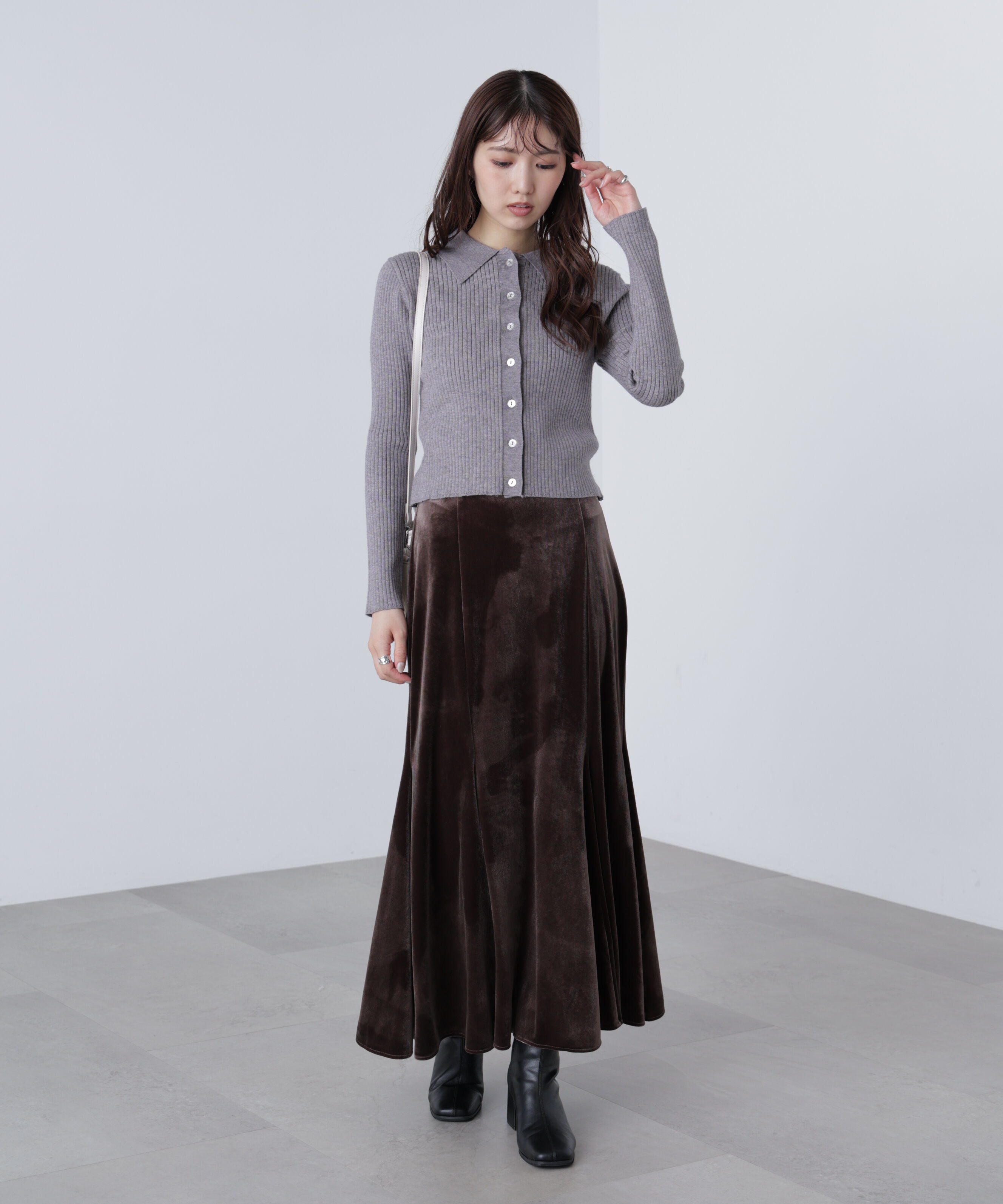  「ベロアマーメイドスカート」|スカート|