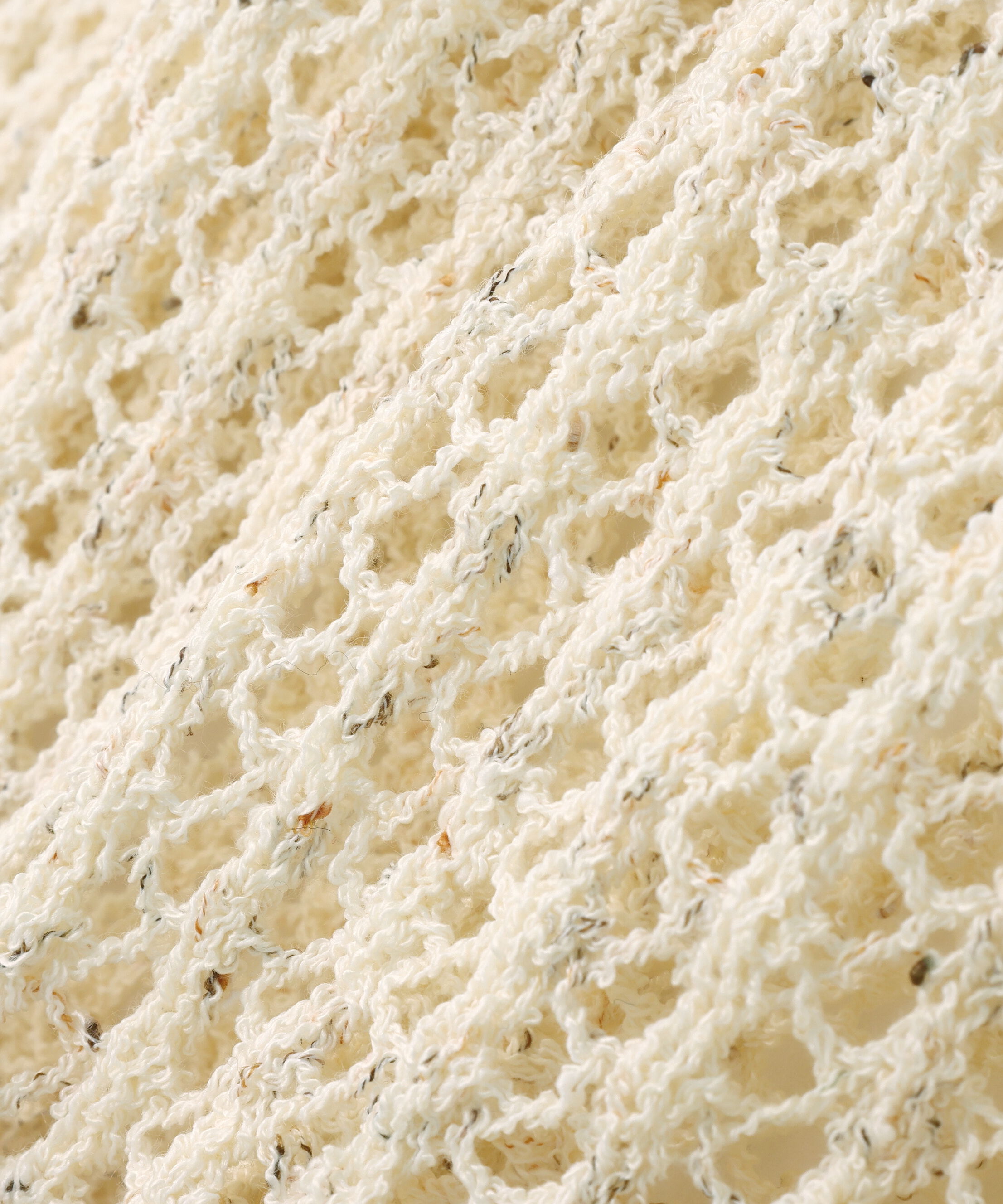  「ネップメッシュフリル付きＰＯ」|ニット・セーター|