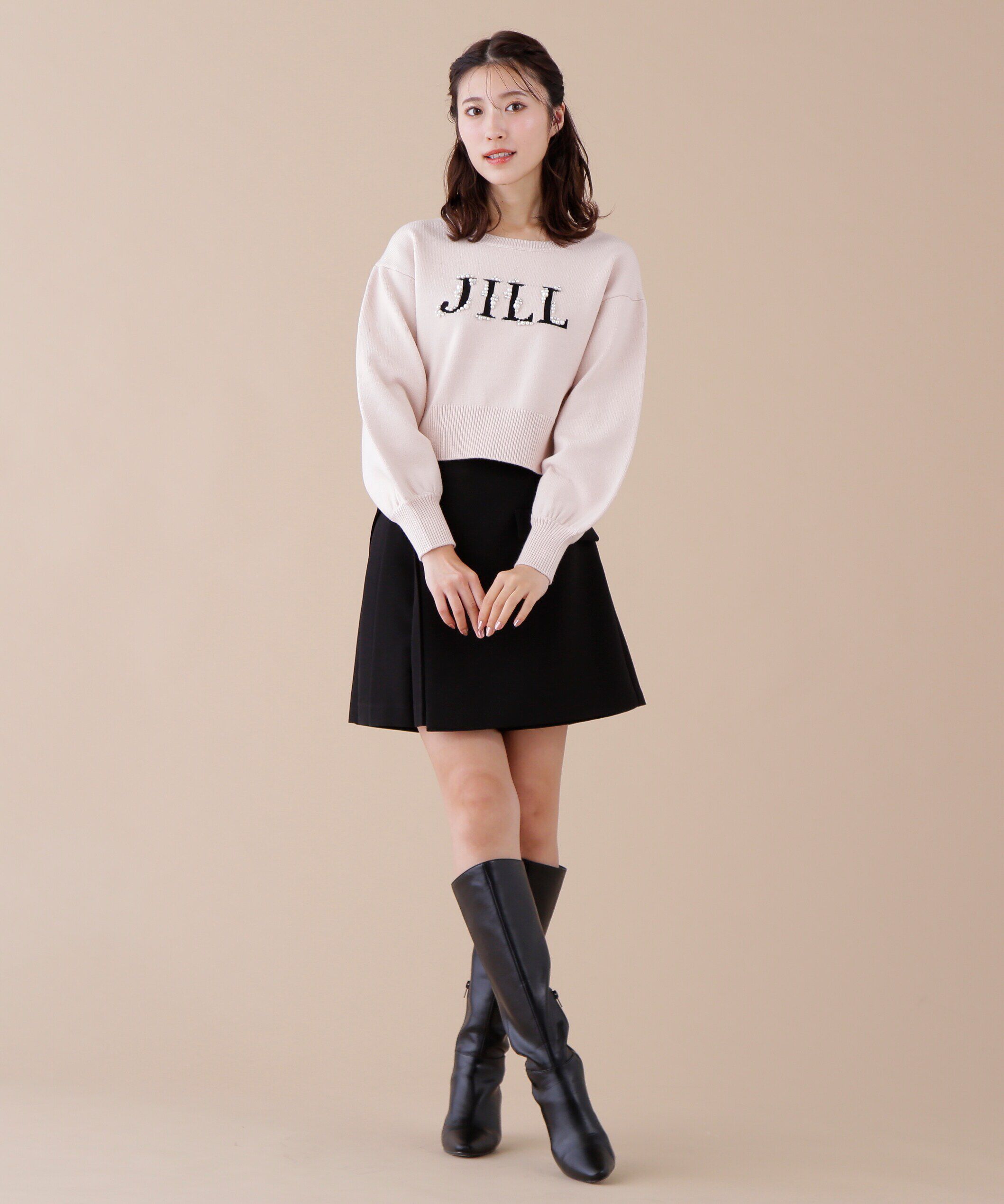  「ロゴジャガードビジューニット」|ニット・セーター|