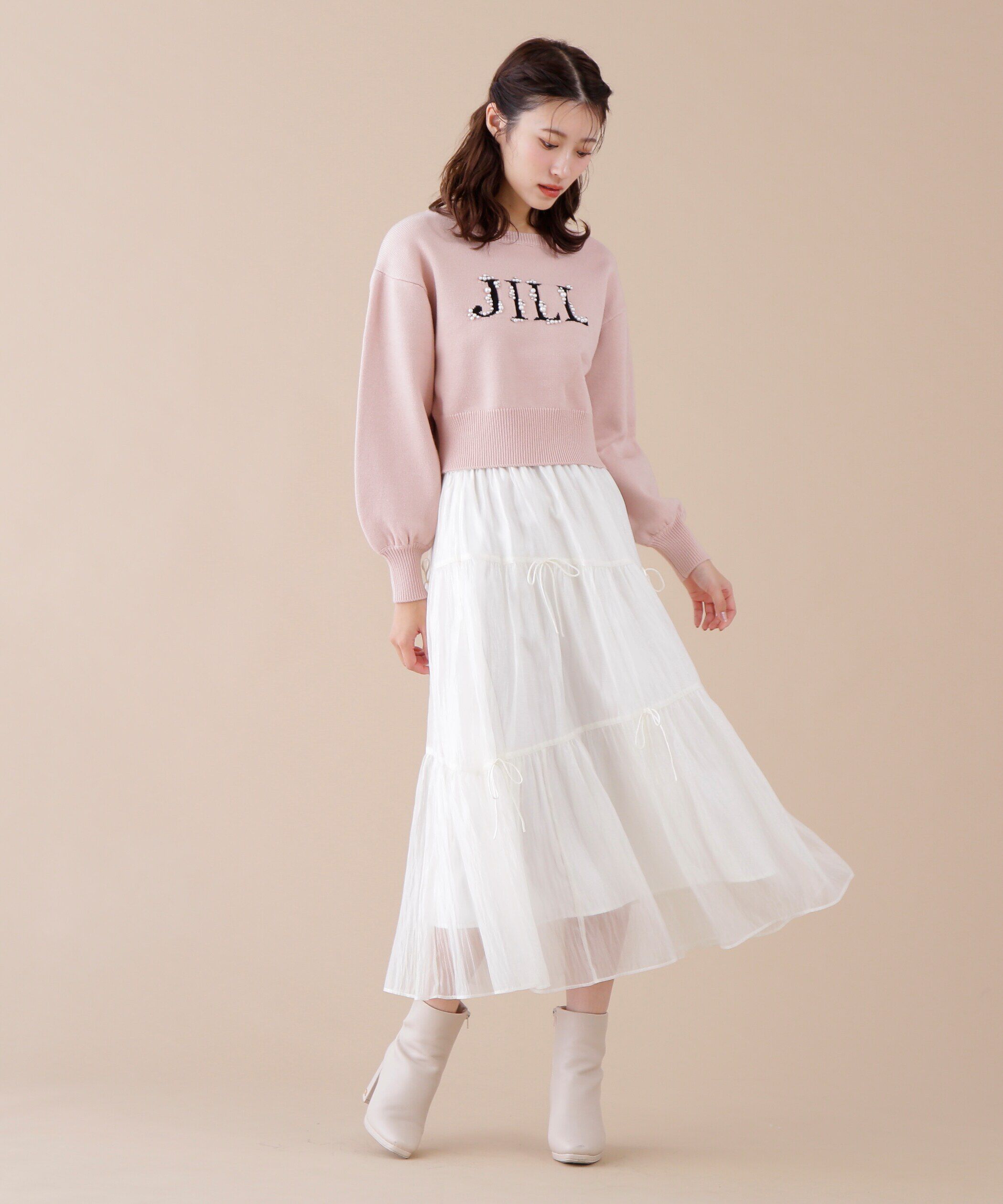  「ロゴジャガードビジューニット」|ニット・セーター|