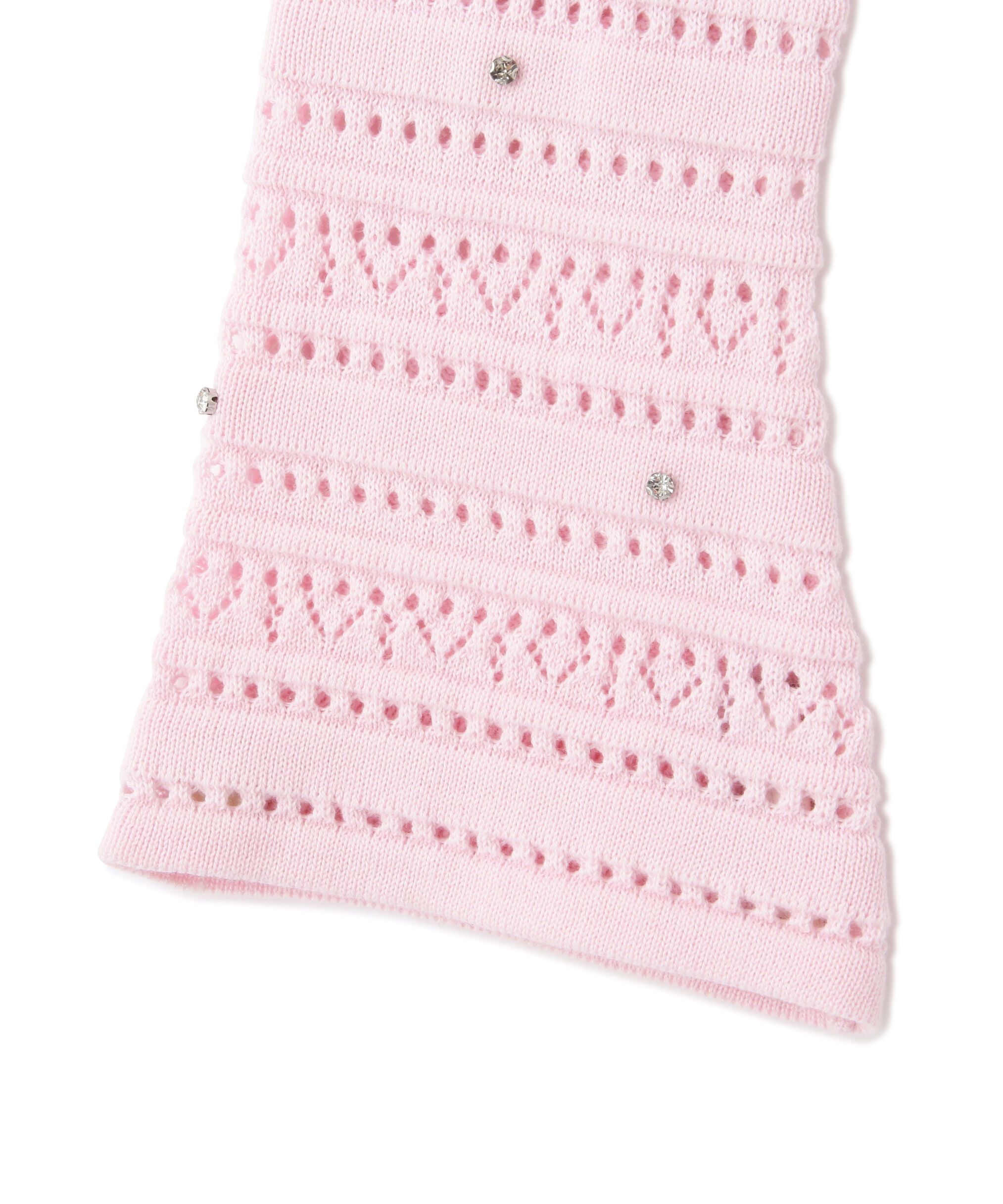  「ビジュー付きカギ編みアンサンブル」|ニット・セーター|