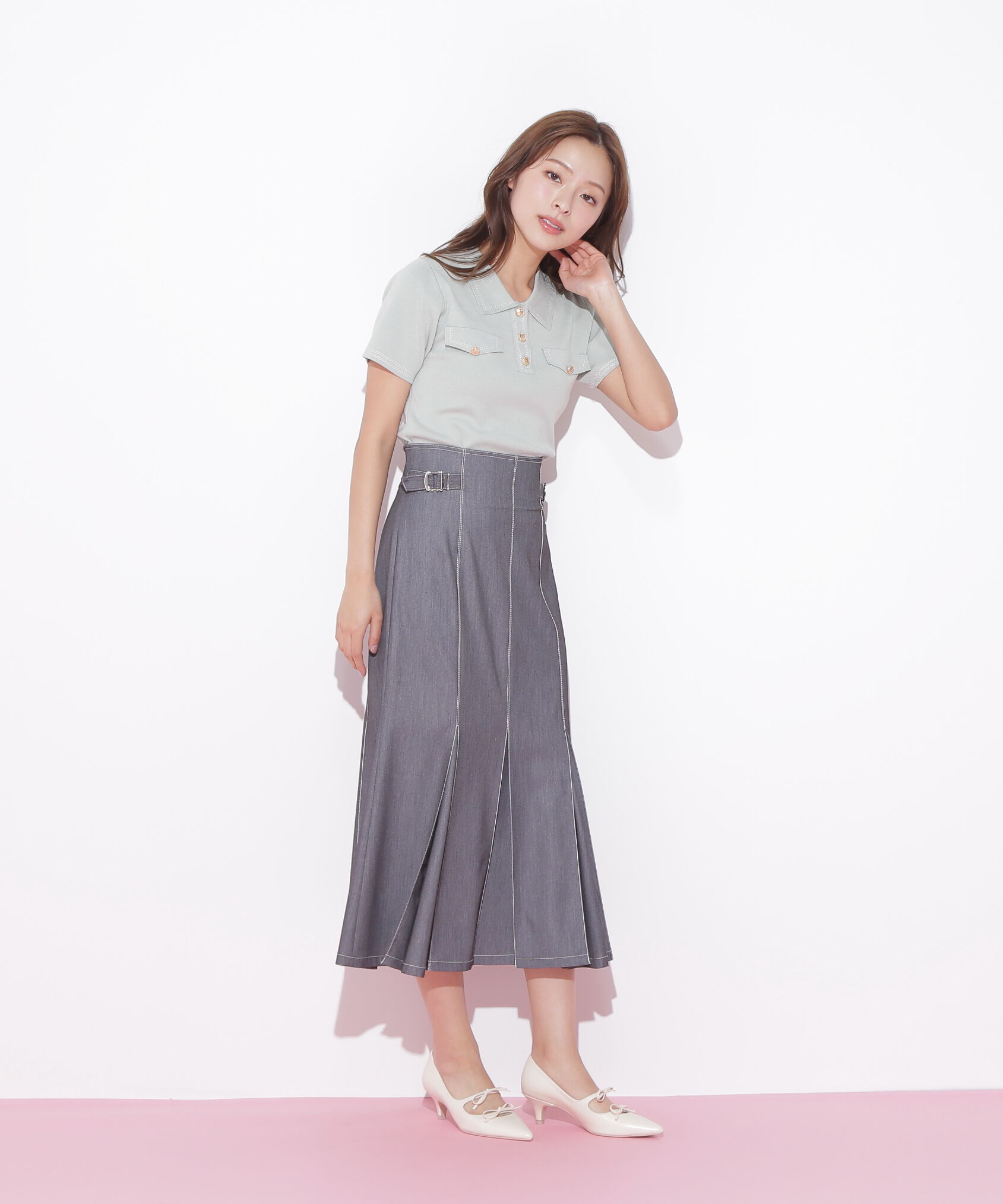  「ステッチポロニット」|ニット・セーター|