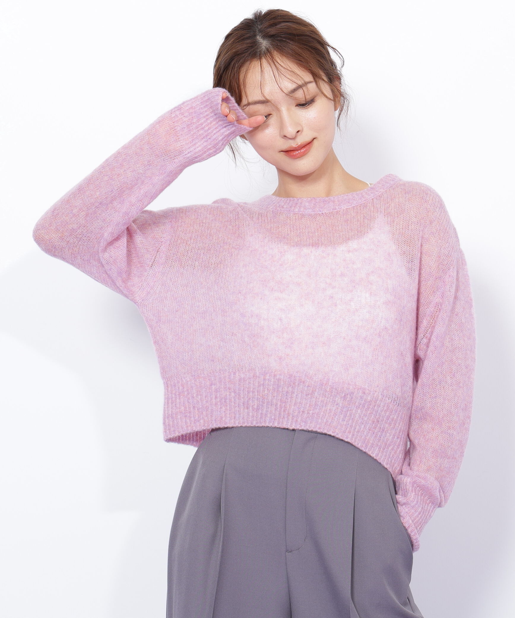  「シアーリボンニット」|ニット・セーター|