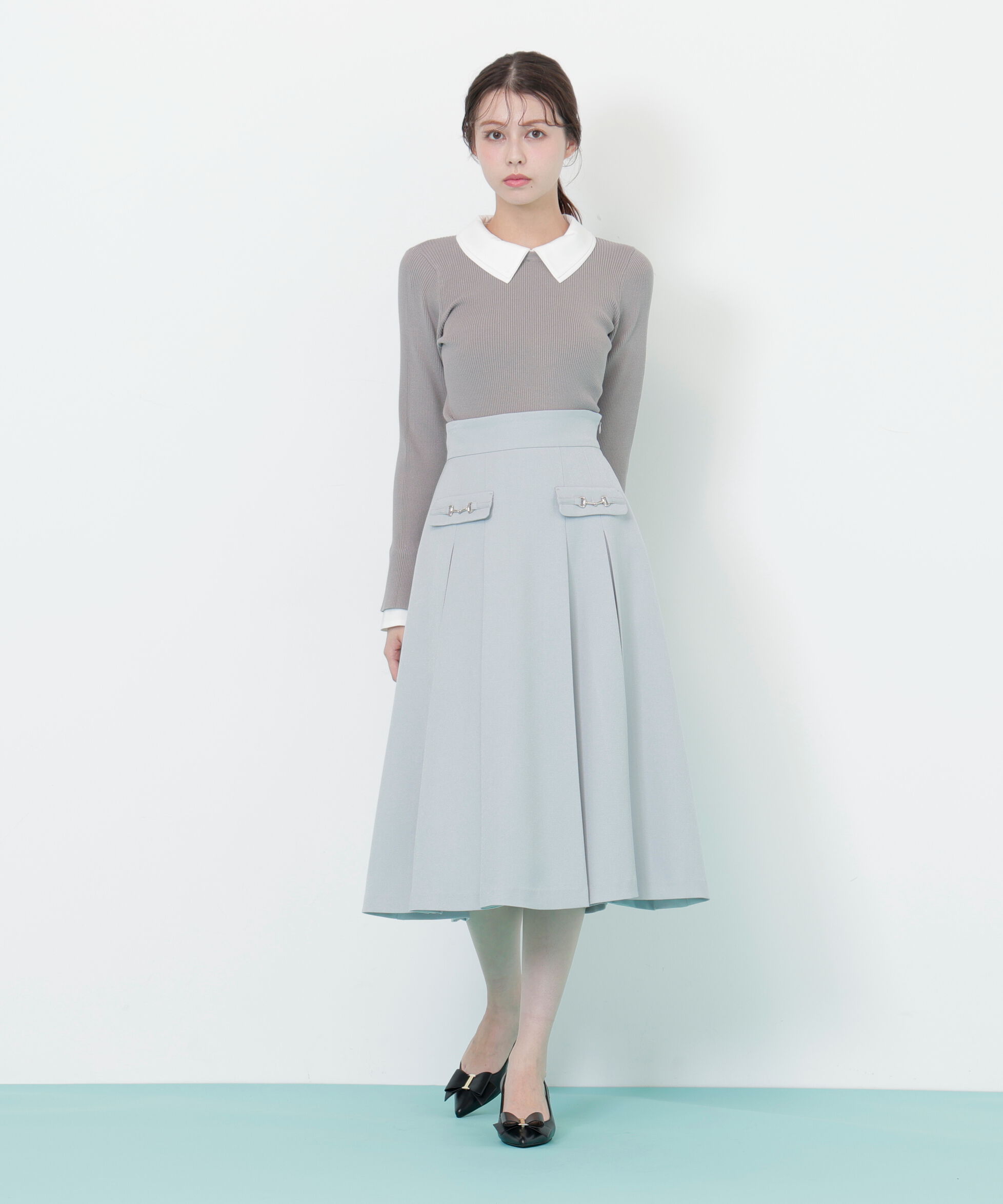  「ダブルカラーリブニット」|ニット・セーター|