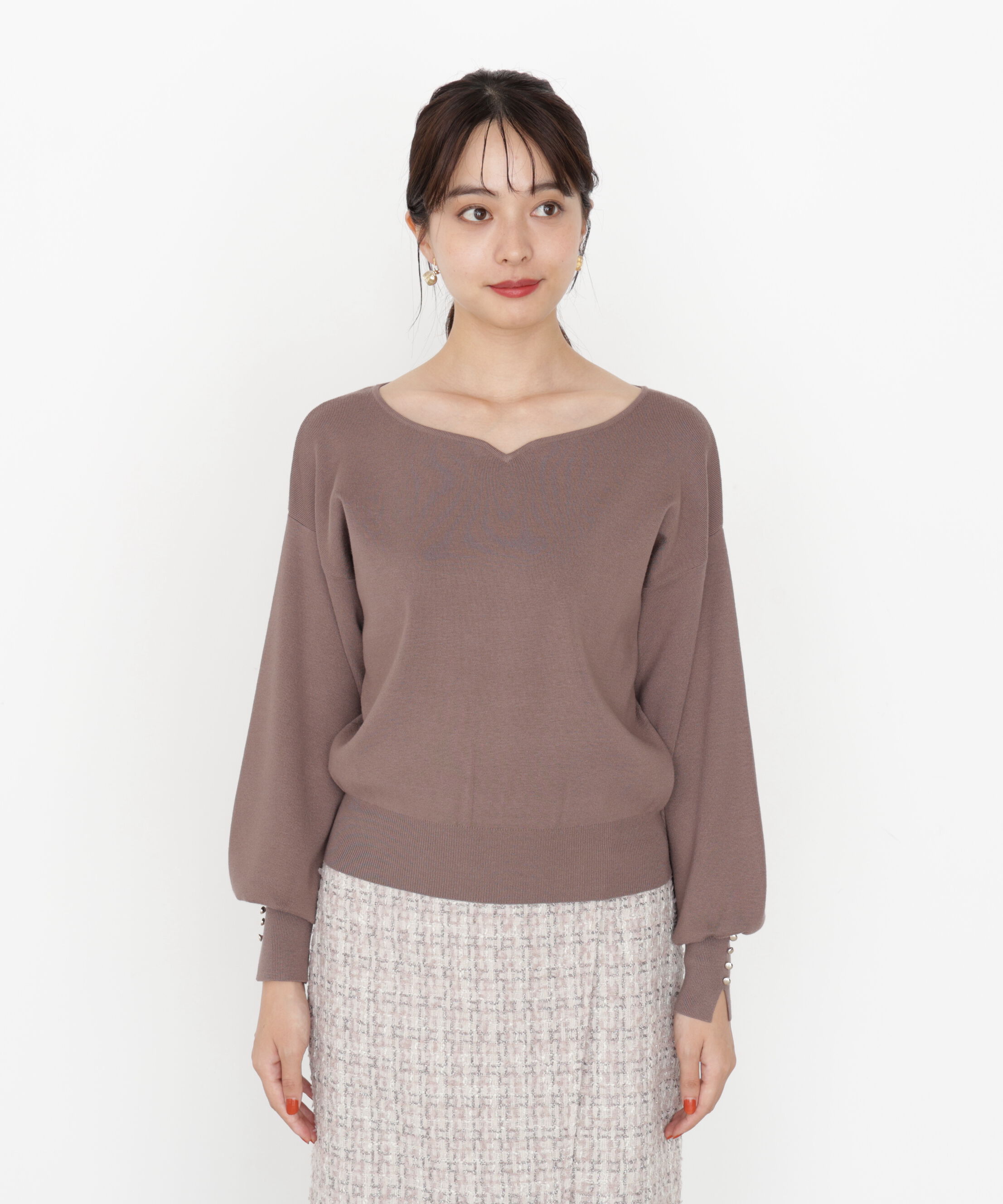 PROPORTION BODY DRESSING「＜ハンドウォッシャブル＞ハートカット総針ニット 25AW」|ニット・セーター|