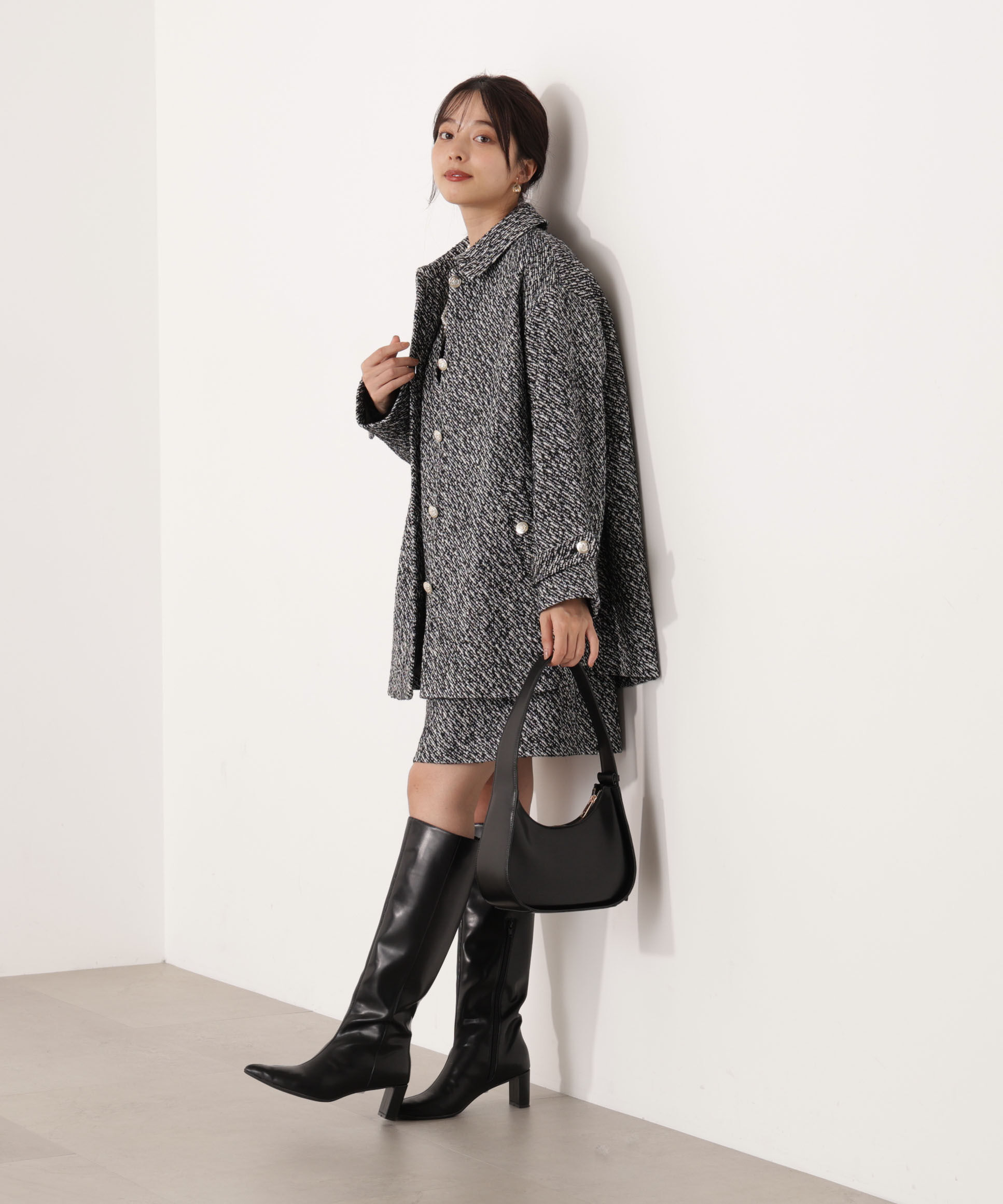 PROPORTION BODY DRESSING「ツイードミニジャンスカ 25AW」|ワンピース|