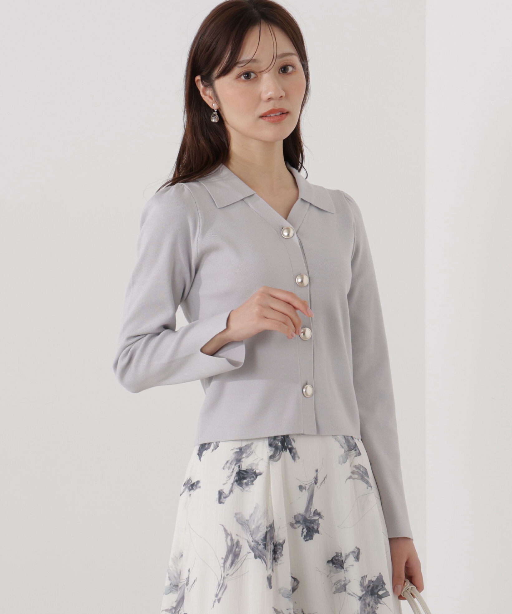 PROPORTION BODY DRESSING「＜ウォッシャブル/UV＞衿付き総針ニット」|ニット・セーター|