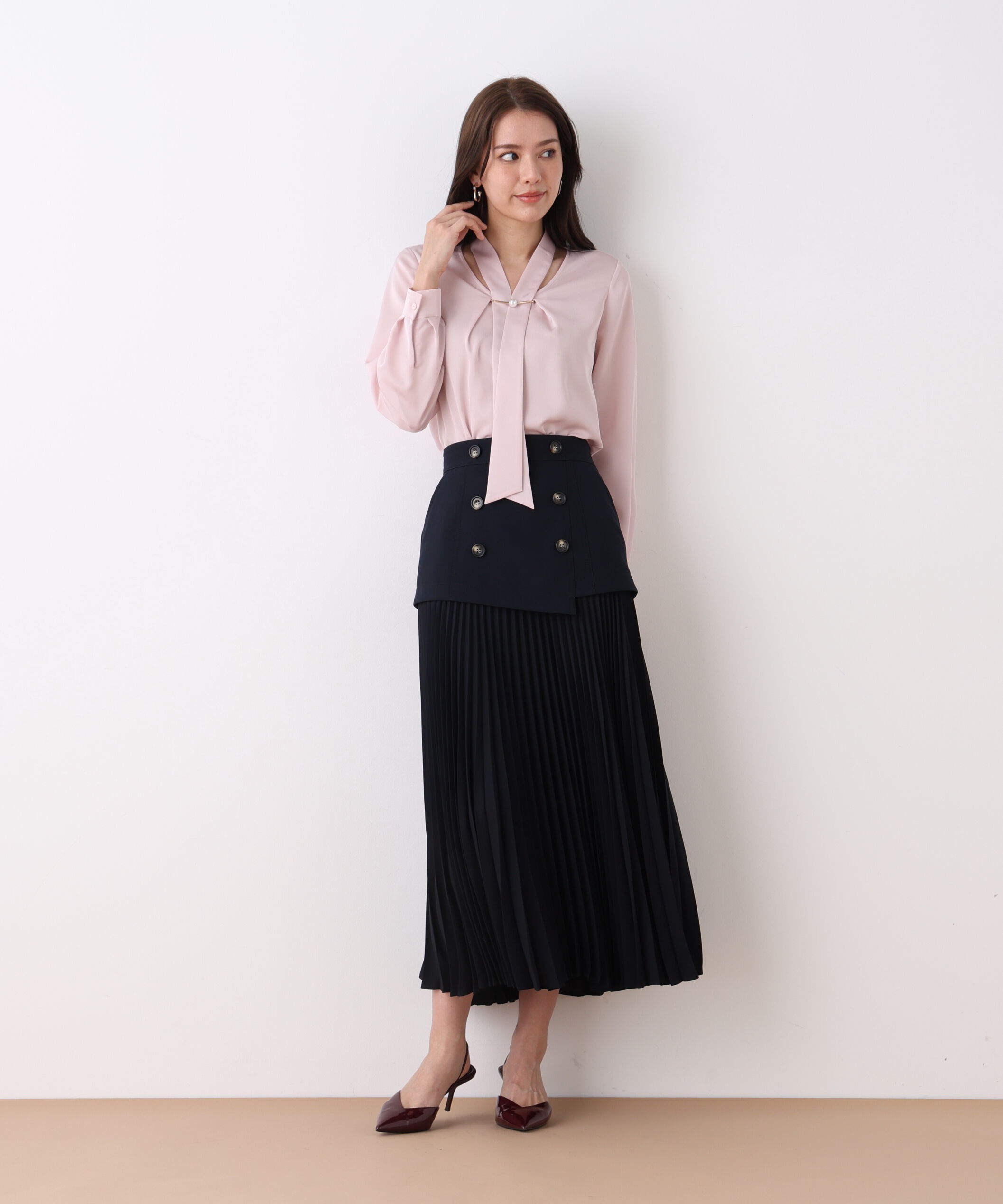  「ソフトオックスプリーツスカート」|スカート|