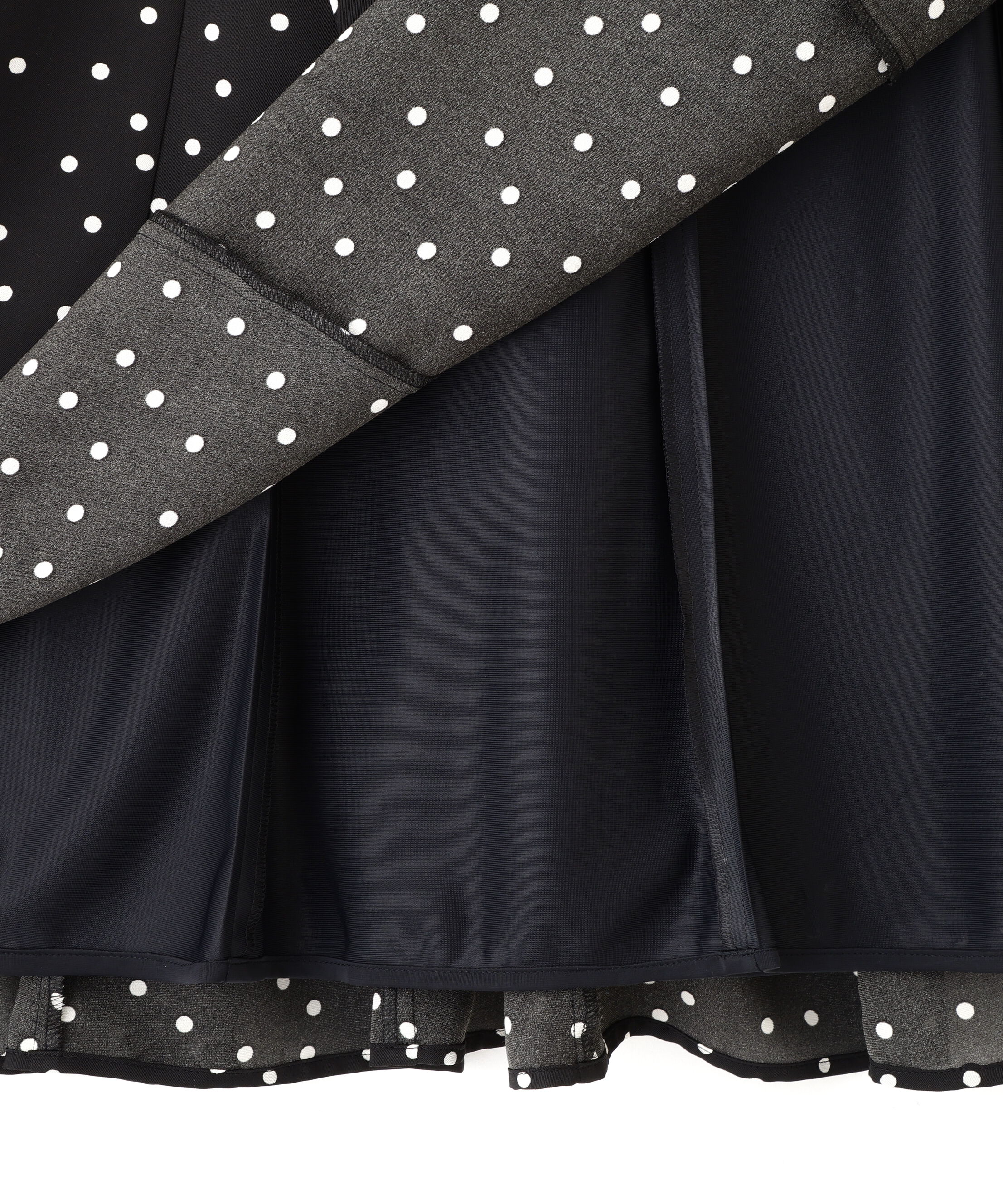  「ドットプリントリボンワンピース」|ワンピース|