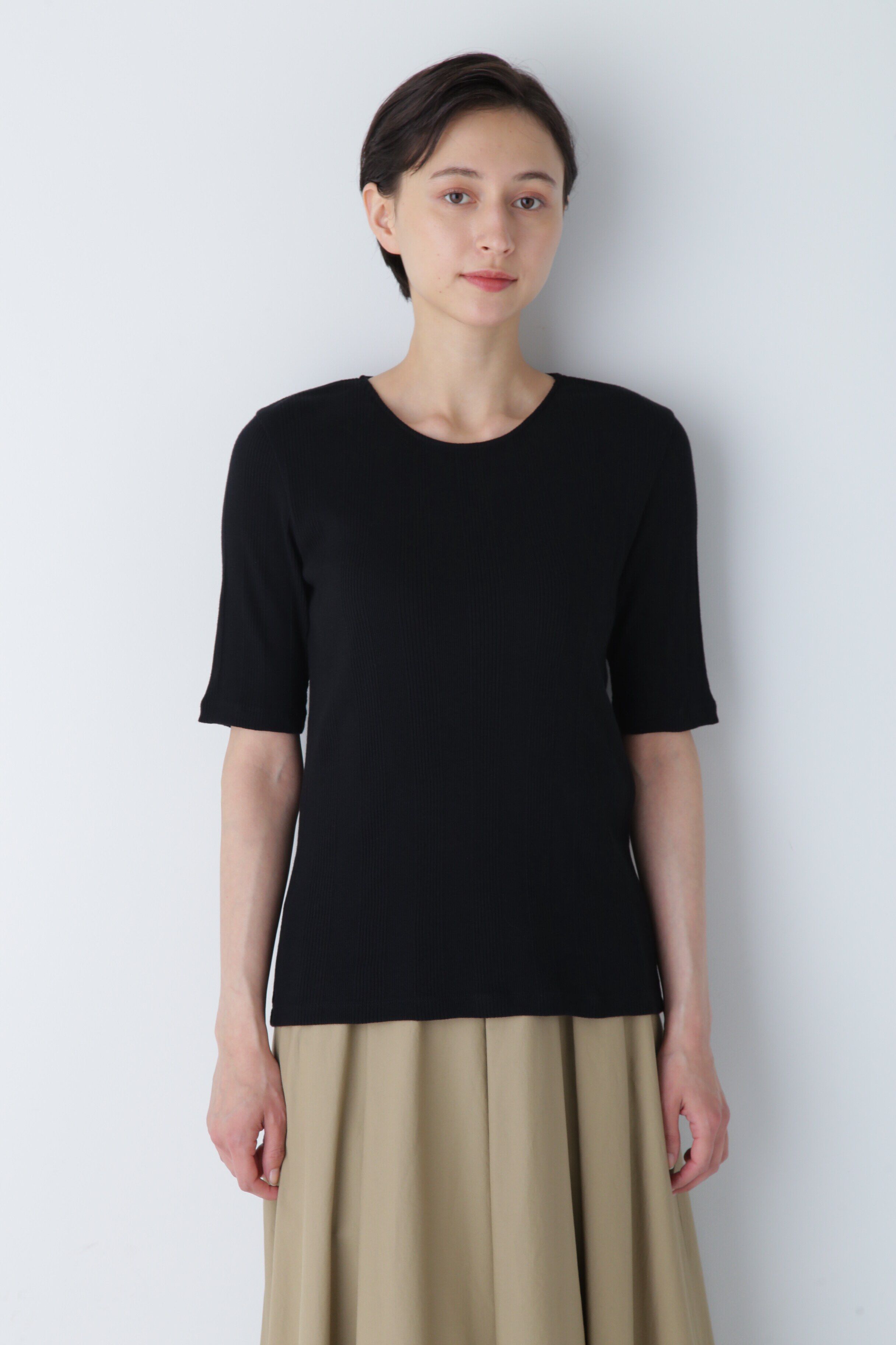  「◆コンパクトテレコトップス」|Tシャツ・カットソー|