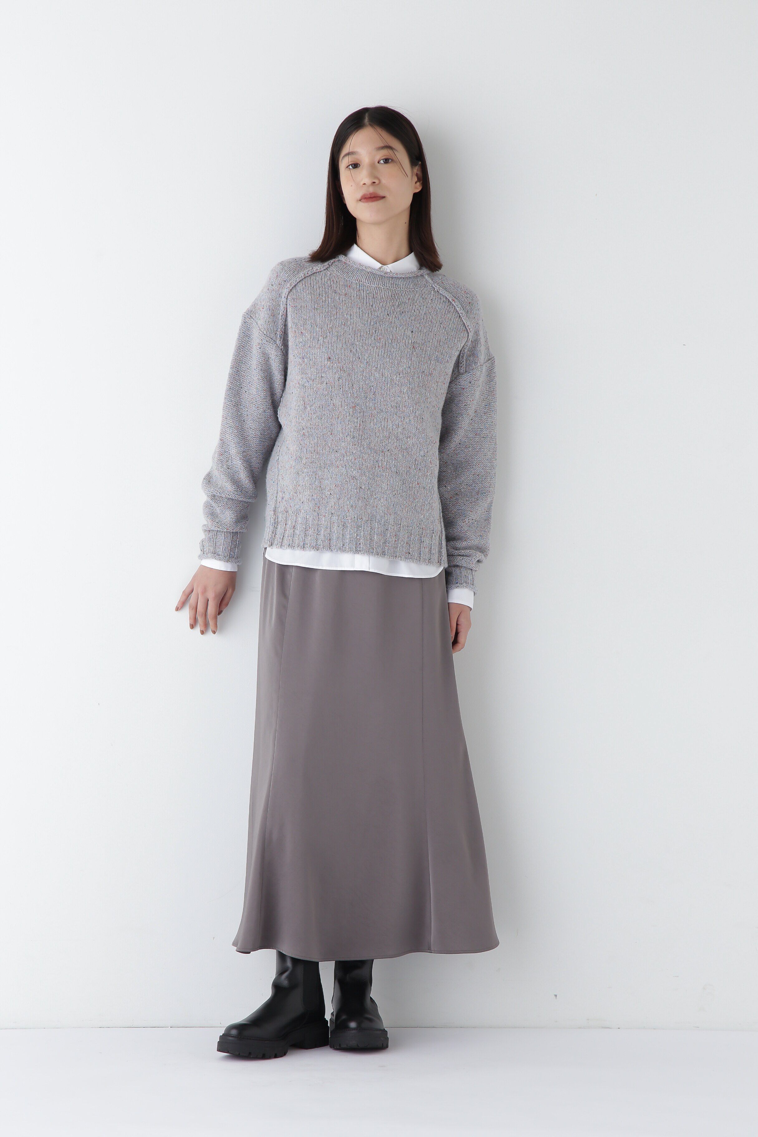  「◆ウールミックスハイネックニットプルオーバー」|ニット・セーター|