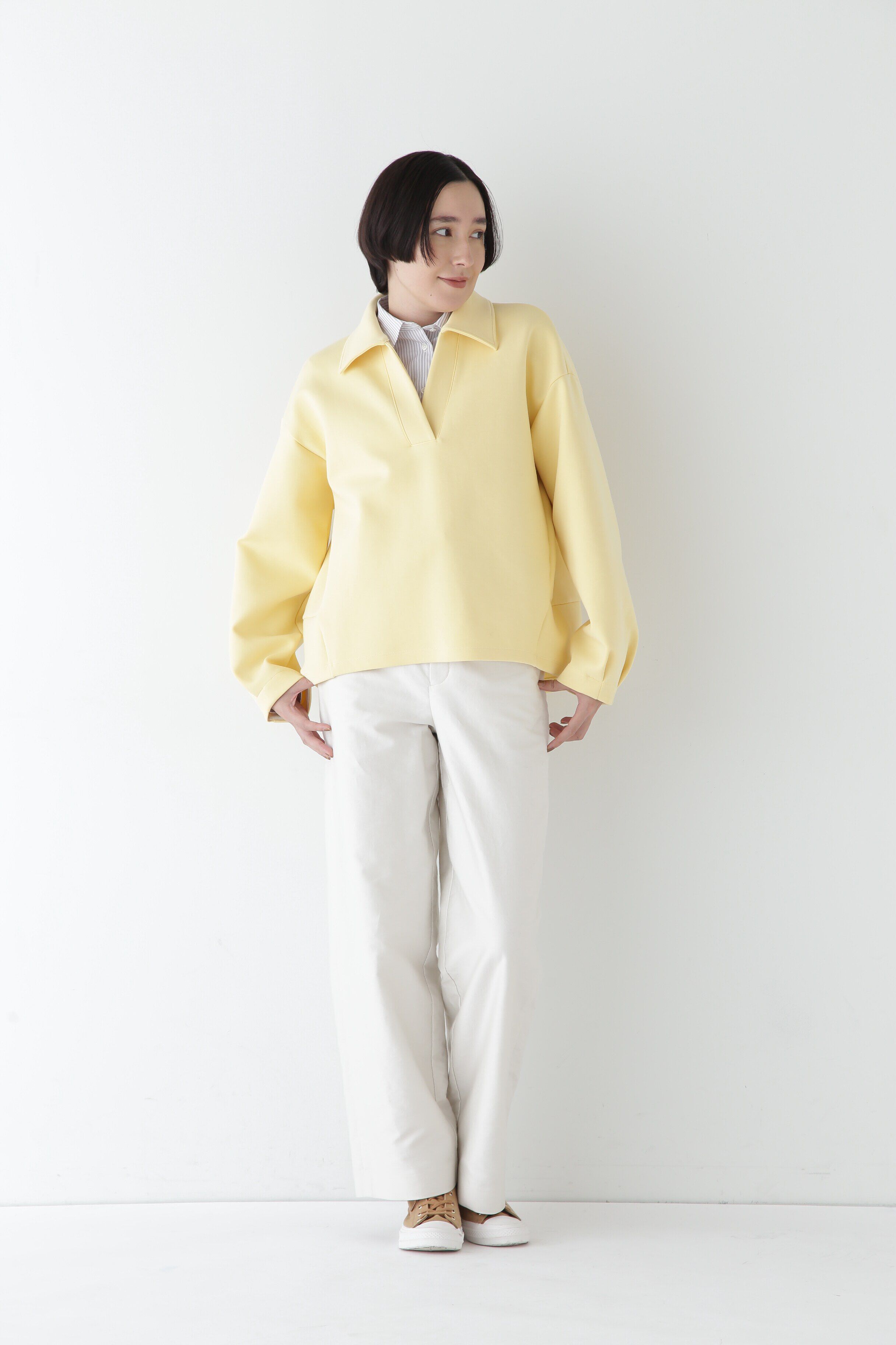  「◆ストレッチダンボールスキッパープルオーバー」|Tシャツ・カットソー|