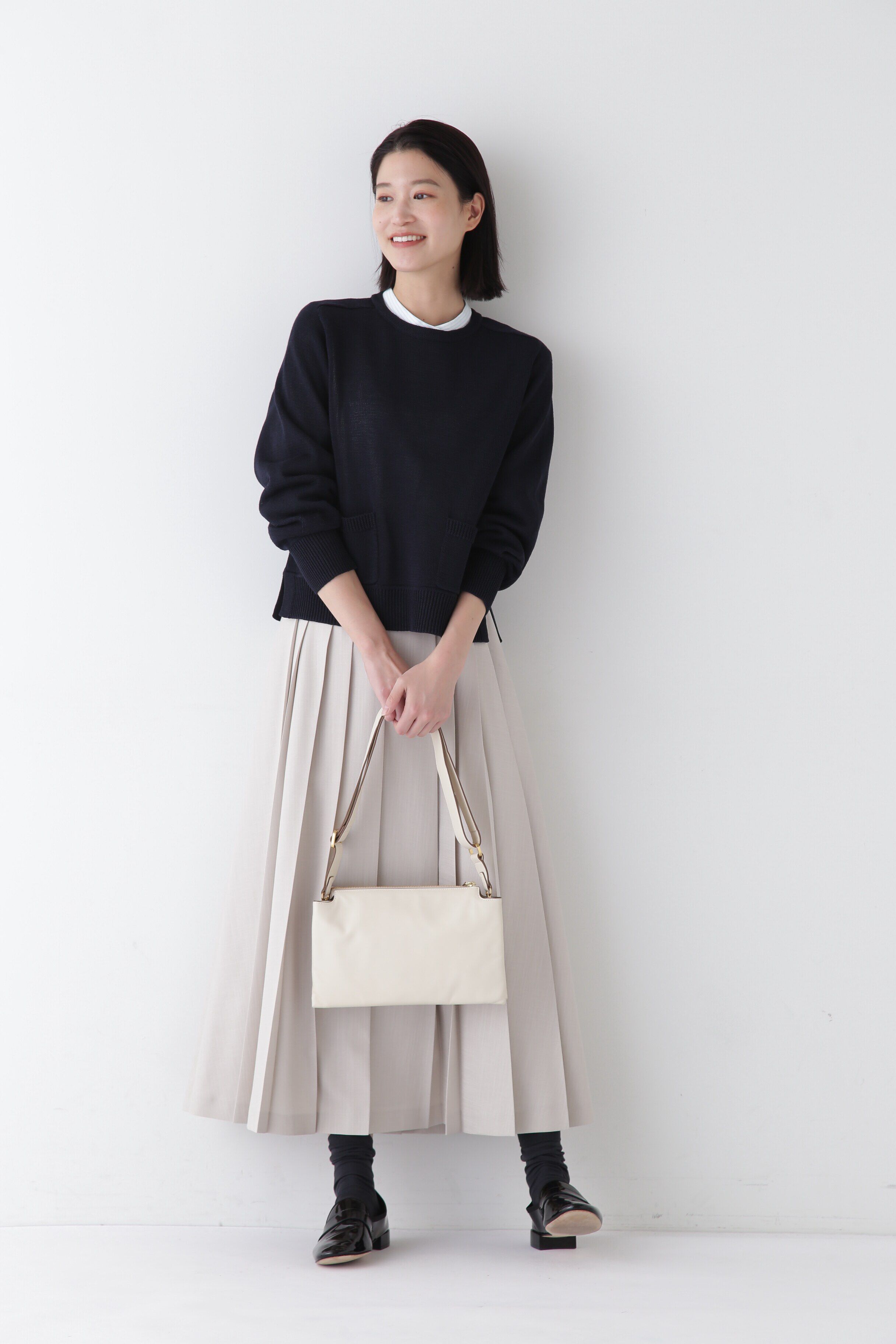  「◆鹿の子ジャージーストライプバンドカラープルオーバー」|Tシャツ・カットソー|