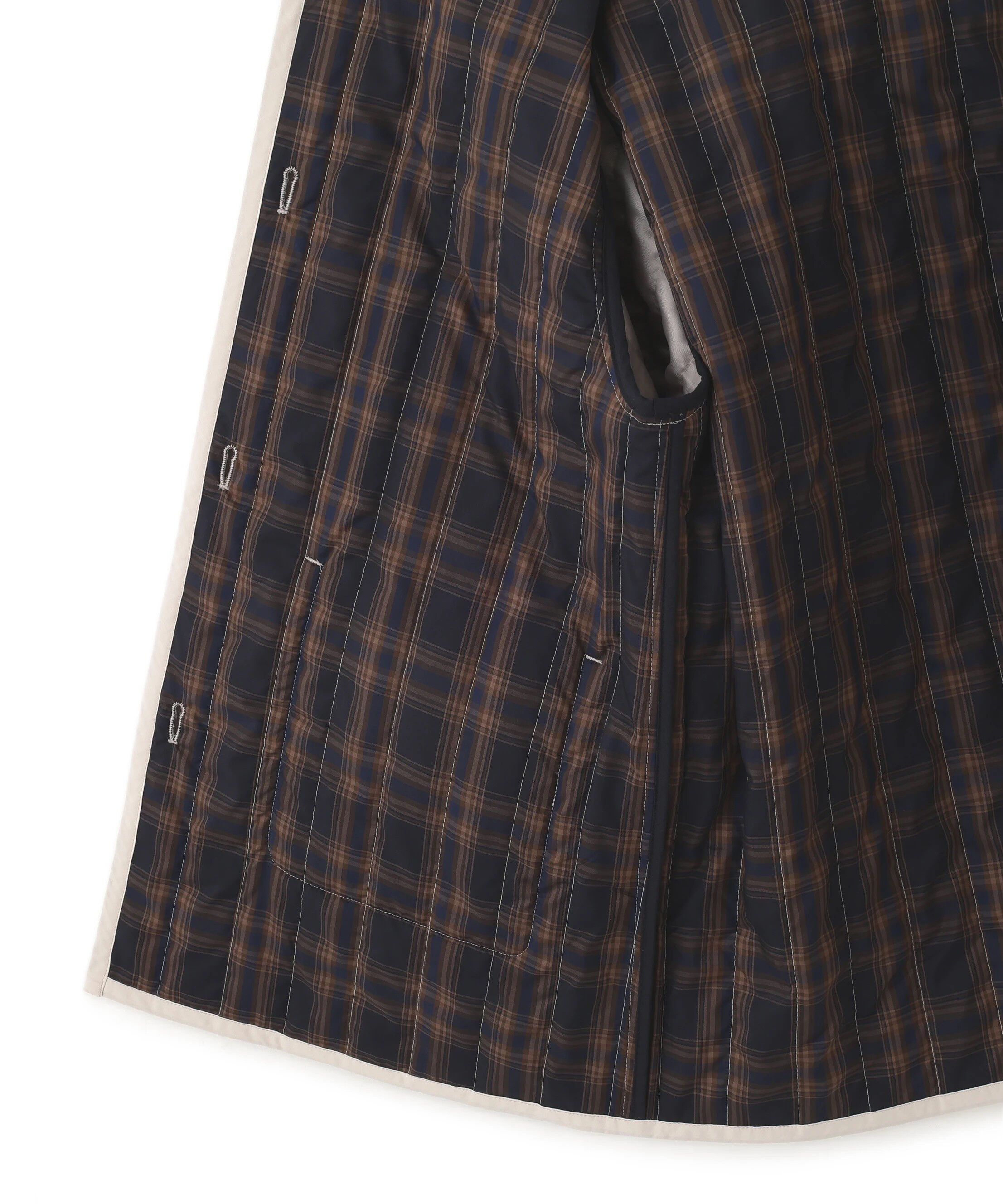  「◆バーティカルキルティングノーカラージャケット」|ブルゾン・スタジャン|