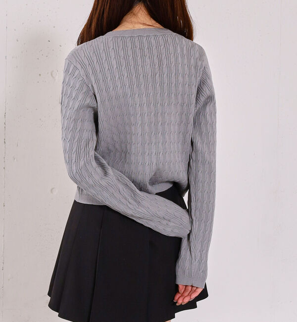 archives「ロゴ刺繍ニットカーディガン」|カーディガン|