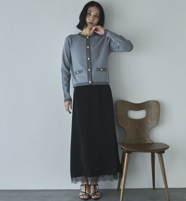 Doux archives「ラメ配色ニットカーディガン」|カーディガン|