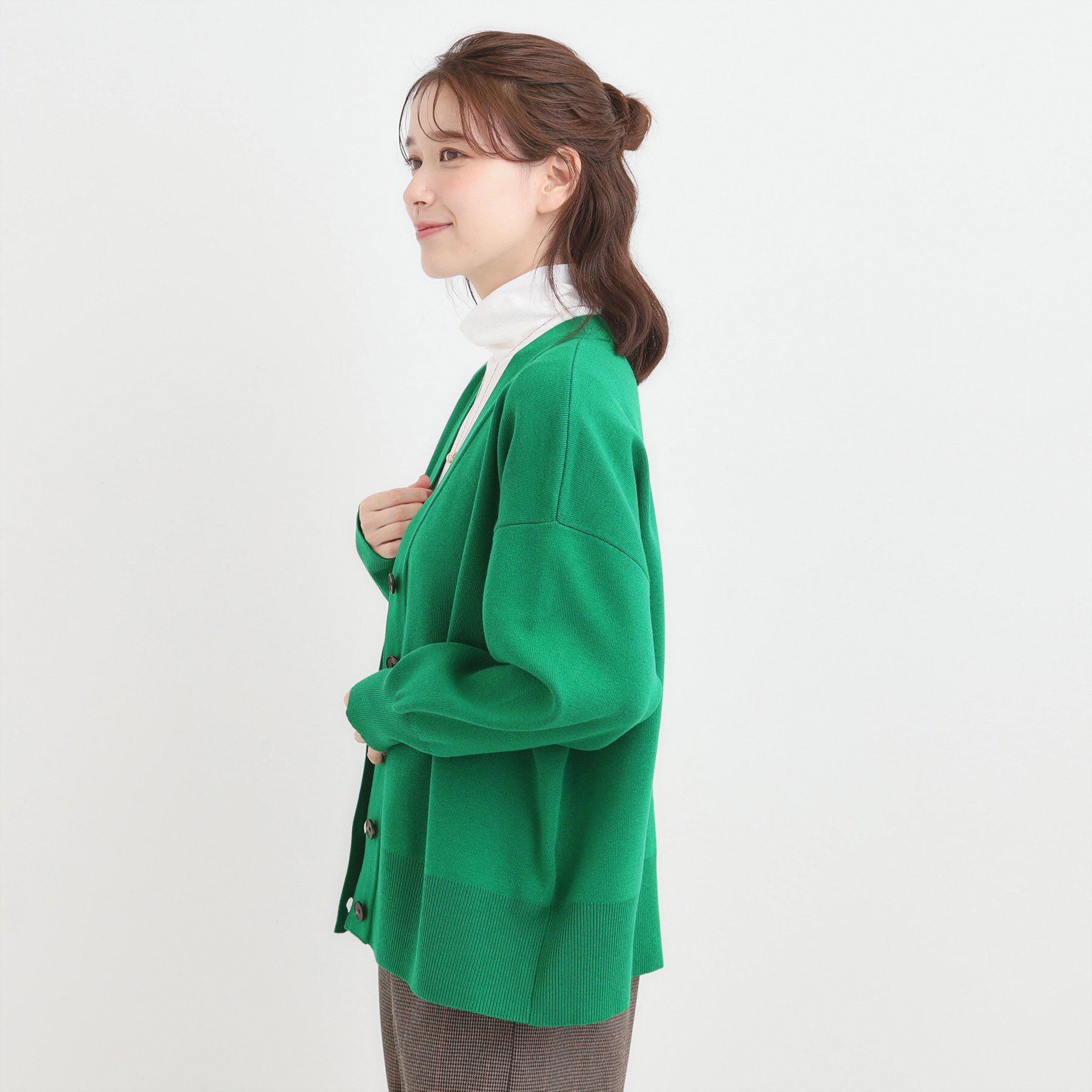 SHOO･LA･RUE「【洗える/毛玉レス】表面がきれいなVネックカーディガン」|カーディガン|