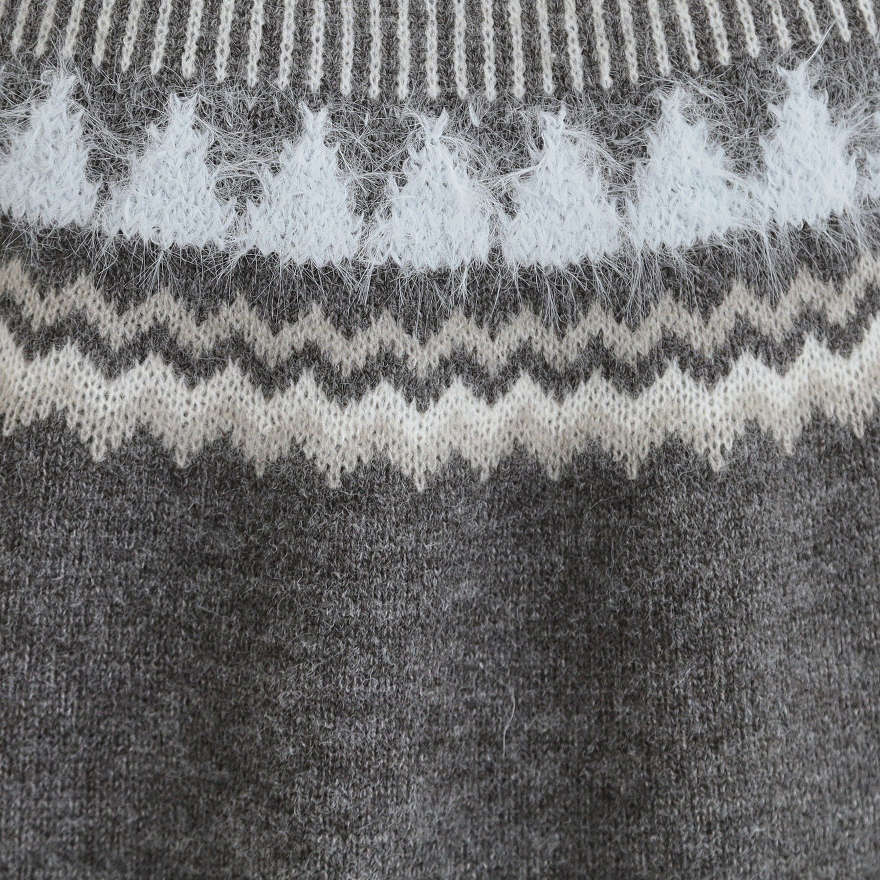 SHOO･LA･RUE「【洗濯機可/S-LL】配色が大人かわいい　フェアアイル柄求心ニット」|ニット・セーター|