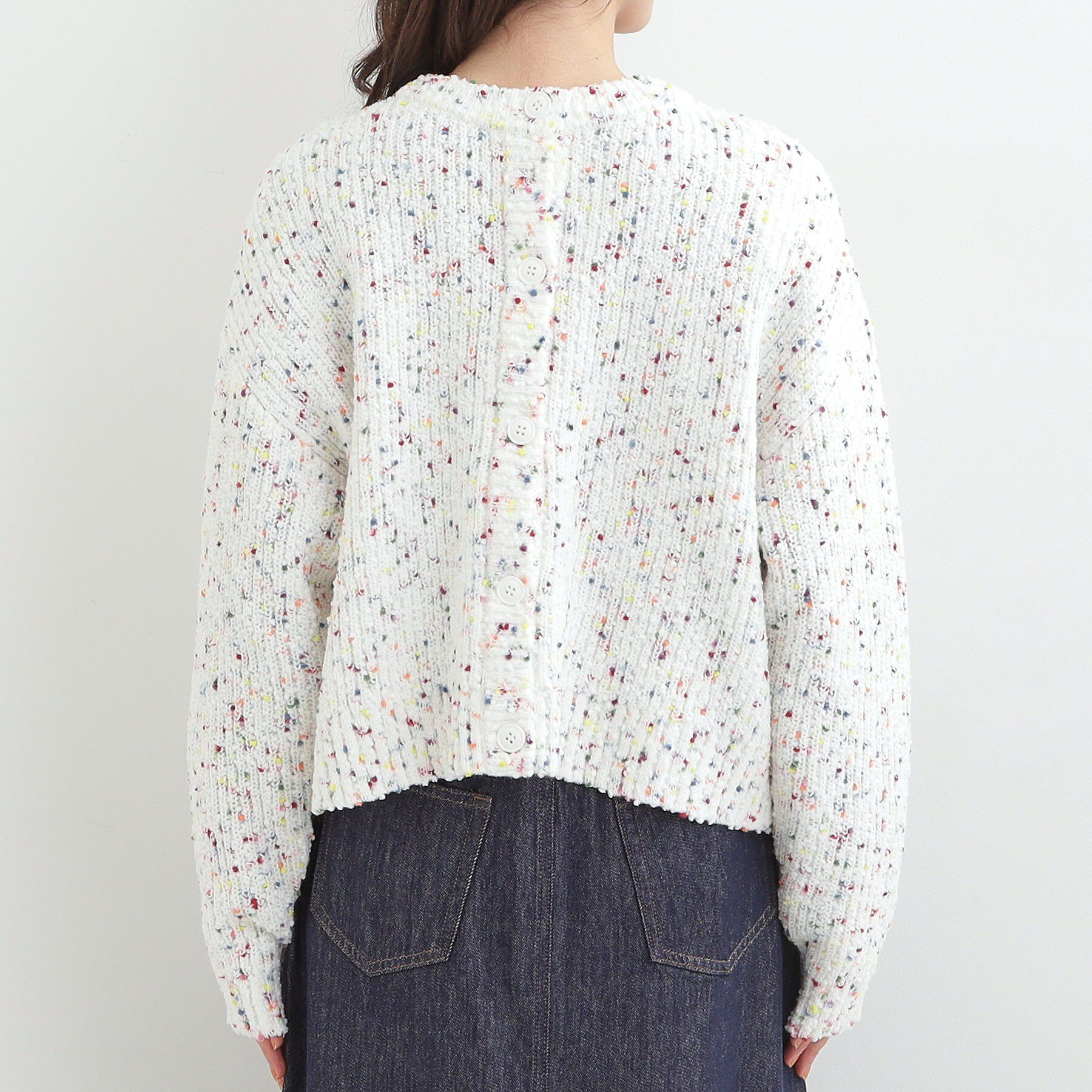 SHOO･LA･RUE「【洗濯機可/前後2WAY】ぽこぽこニットカーディガン」|カーディガン|