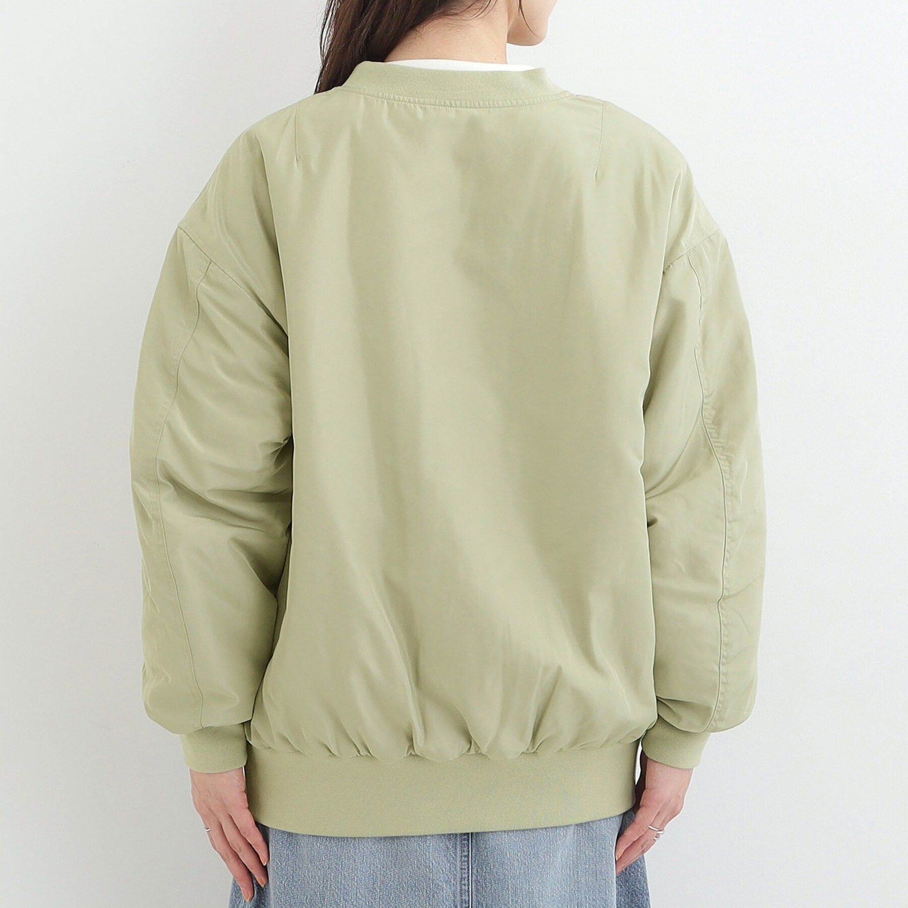 SHOO･LA･RUE「【S-LL】大人も取り入れやすい BIGシルエット MA－1ブルゾン」|ブルゾン・スタジャン|