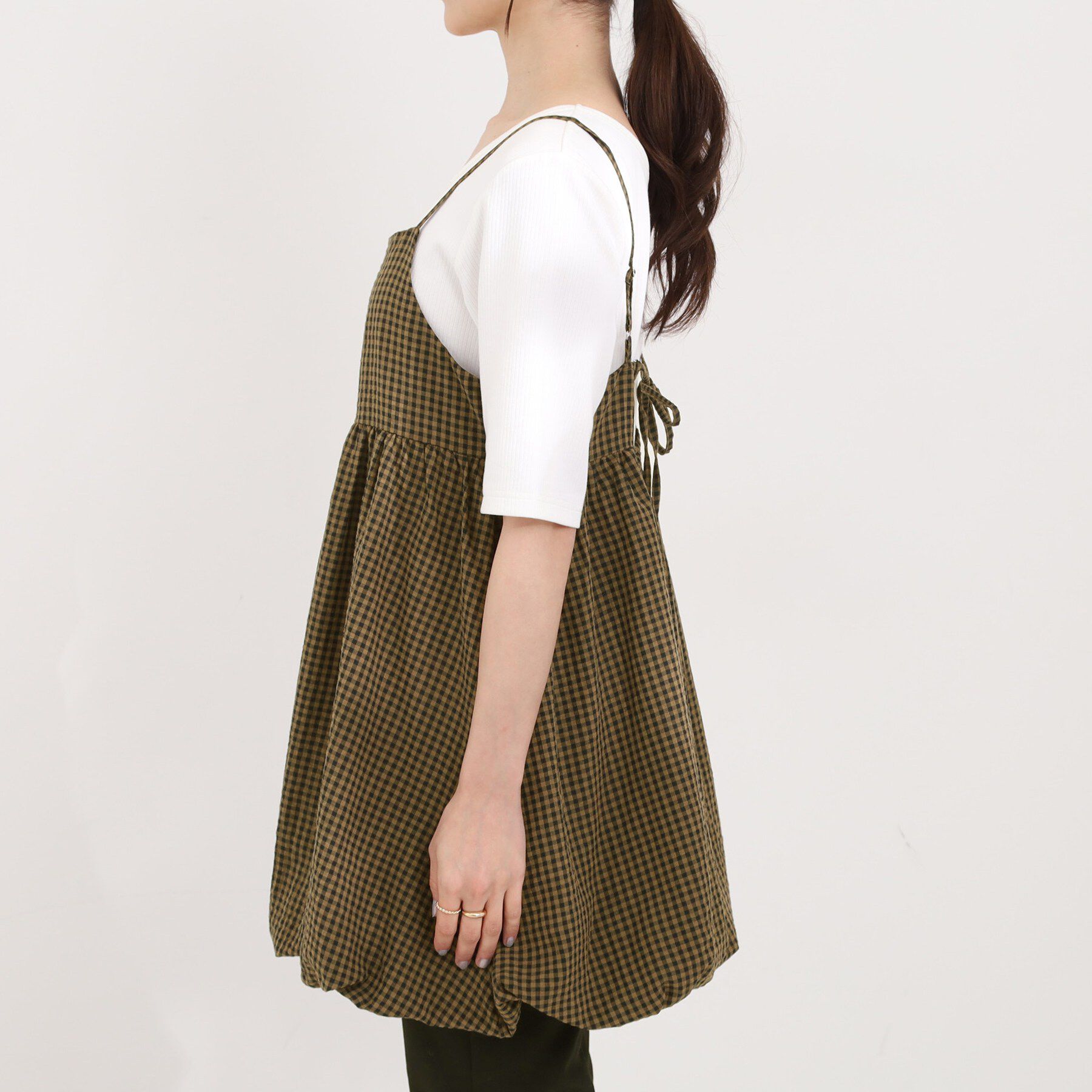 SHOO･LA･RUE「ギンガムチェック柄バルーンキャミ」|チュニック|