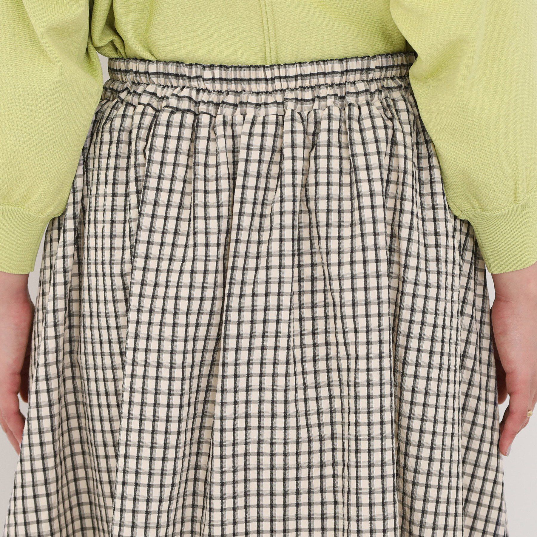 SHOO･LA･RUE「サッカーチェックフレアスカート」|スカート|