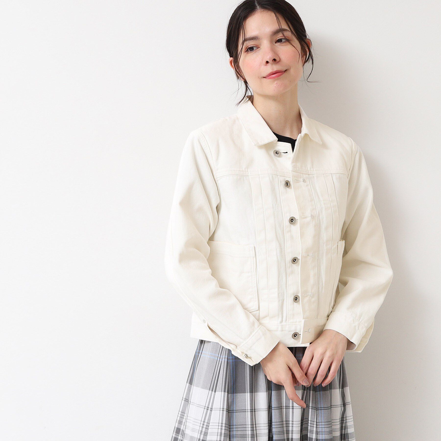 Dessin「【リバーシブル・ユニセックス】デニムジャケット」|デニムジャケット|ホワイト(002)