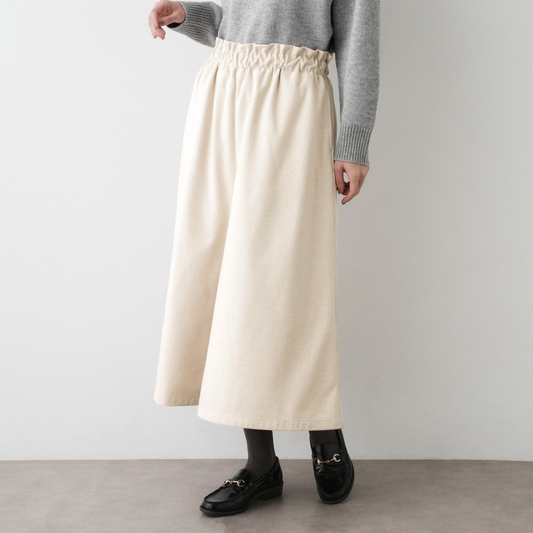 Dessin「【ウエストゴム/洗える】起毛フレアシルエットパンツ」|その他|