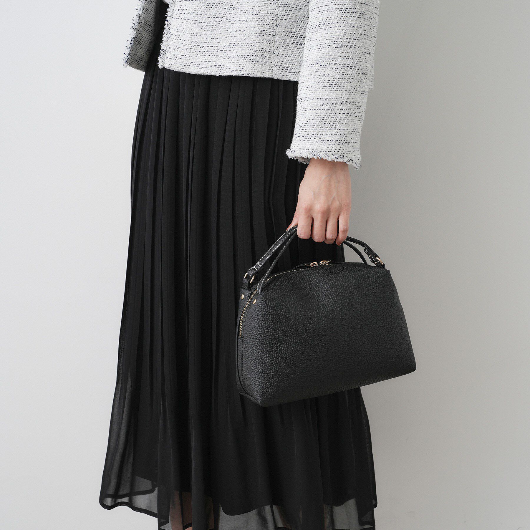 Dessin「【2WAY】ラウンドフォルムショルダーバッグ」|ショルダー・メッセンジャー|ブラック(019)