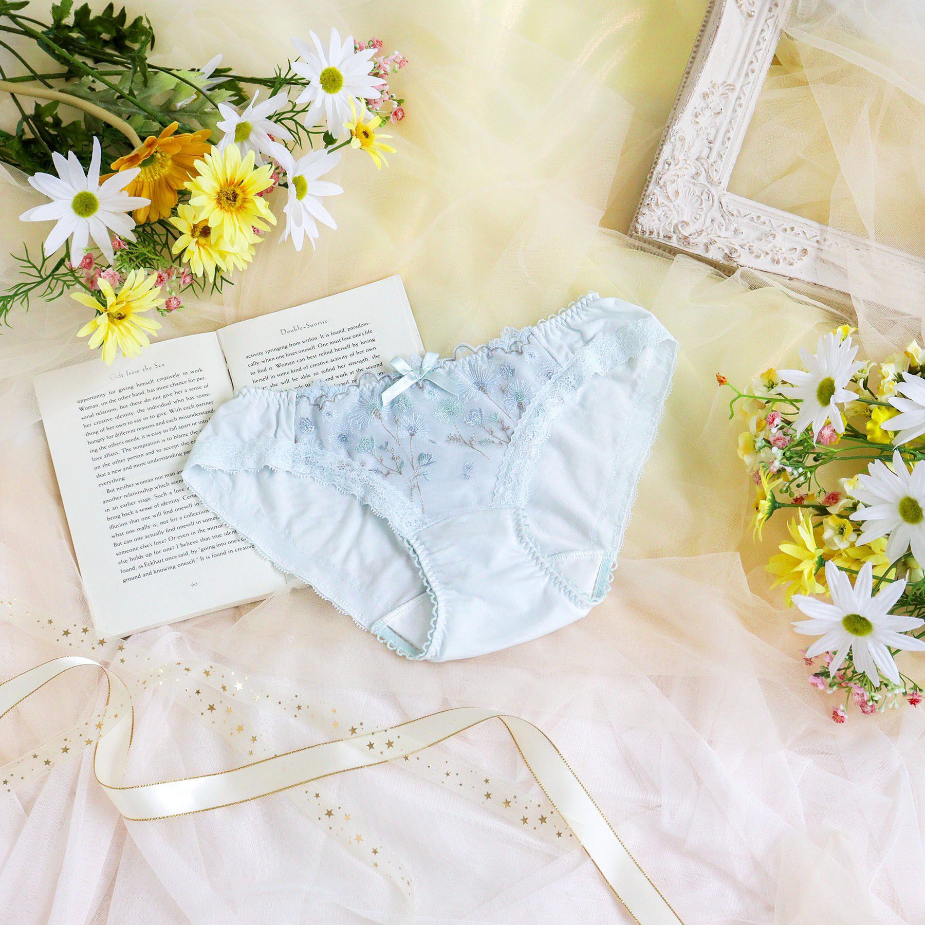 Risa Magli「ミリ サニタリーショーツ」|インナー|ブルー(092)