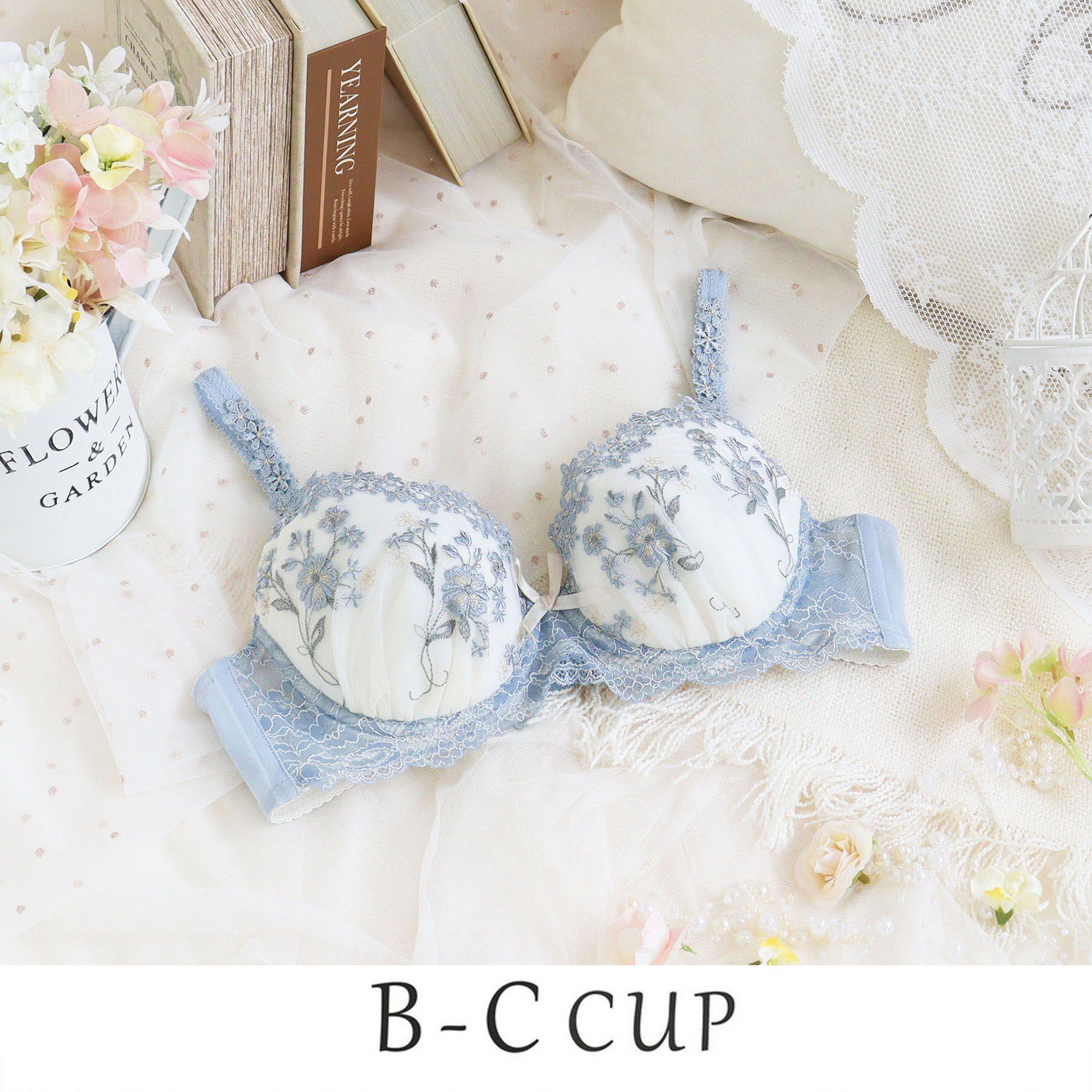 Risa Magli「レーナ ブラジャー (B-C) ＜Side Shape（サイドシェイプ）＞」|インナー|ブルー(092)