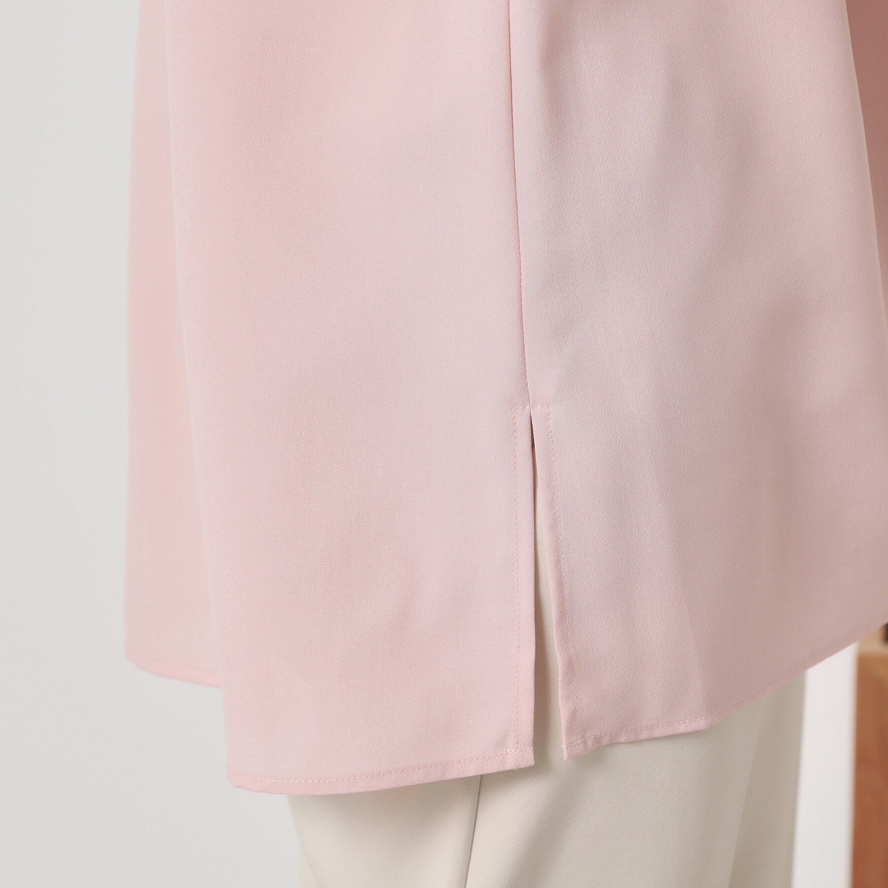 ITS&rsquo;DEMO「【清涼感／手洗い可】麻調前開きブラウス」|シャツ・ブラウス|