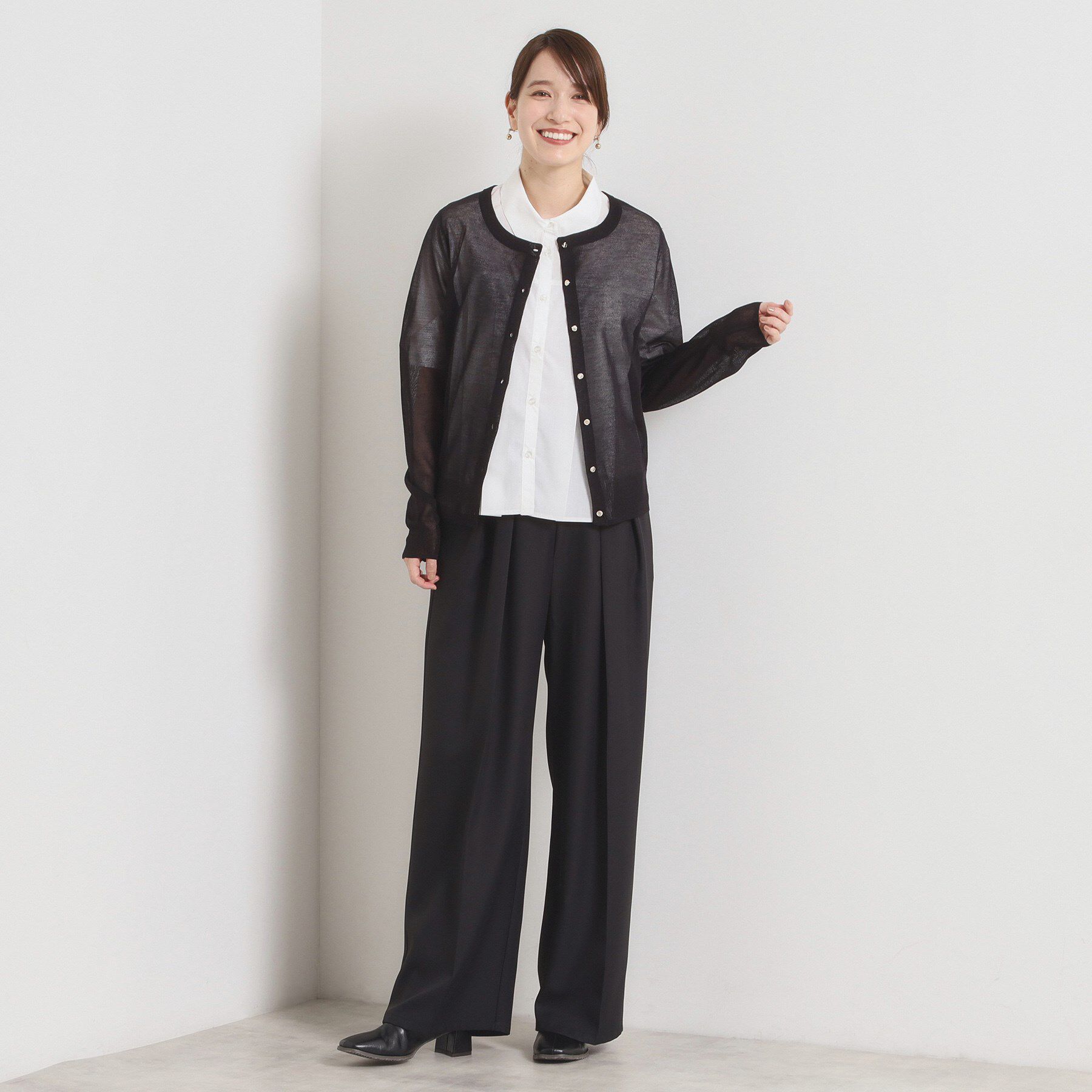 ITS&rsquo;DEMO「【手洗い可】ラメクルーカーディガン」|カーディガン|