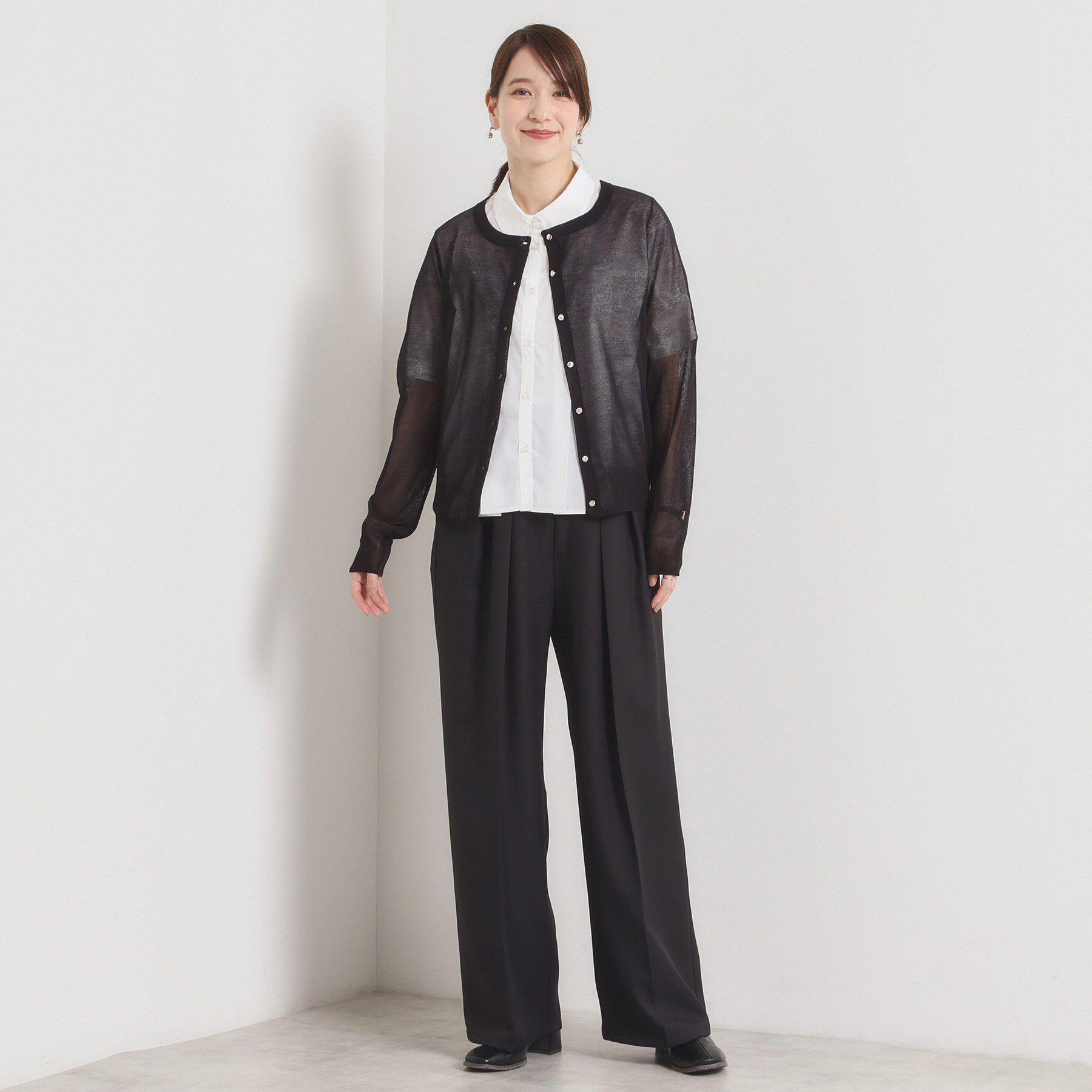 ITS&rsquo;DEMO「【手洗い可】ラメクルーカーディガン」|カーディガン|