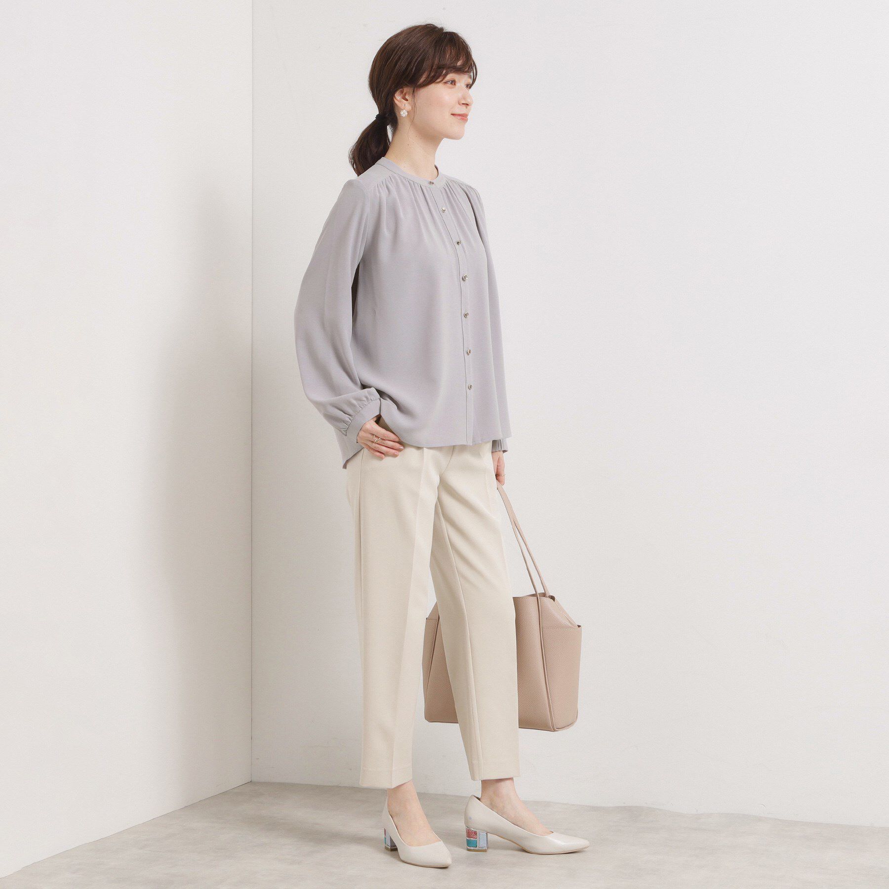 ITS&rsquo;DEMO「【手洗い可】前開きブラウス」|シャツ・ブラウス|